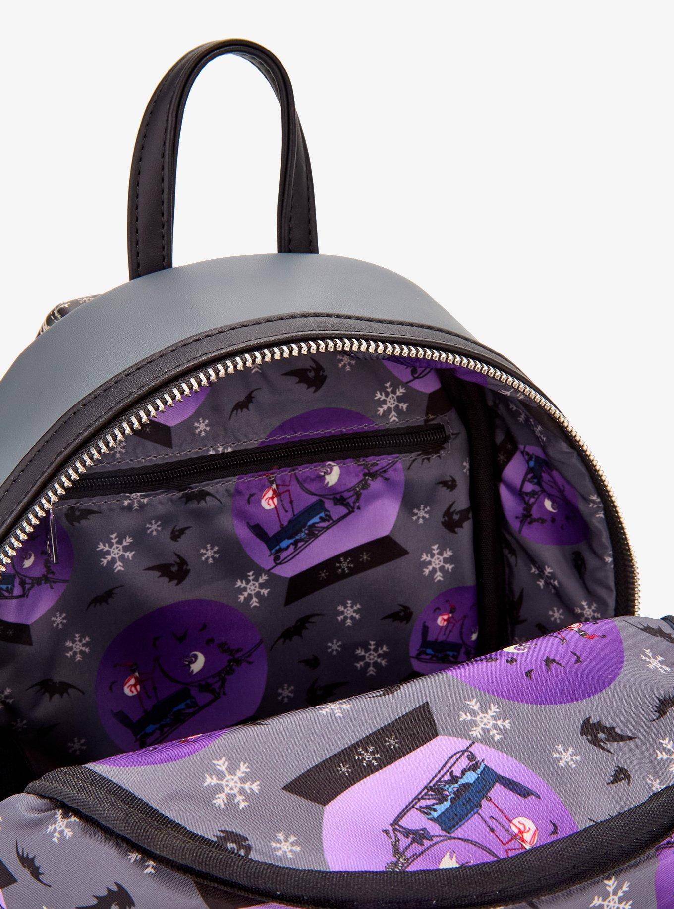 Loungefly Disney The Nightmare Before Christmas Sleigh Ride Snow Globe Glow-in-the-Dark Mini Backpack - BoxLunch Exclusive