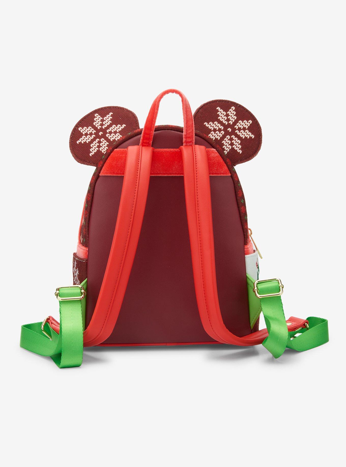 Loungefly Disney Minnie Mouse Sweater Holiday Mini Backpack — BoxLunch Exclusive, , hi-res
