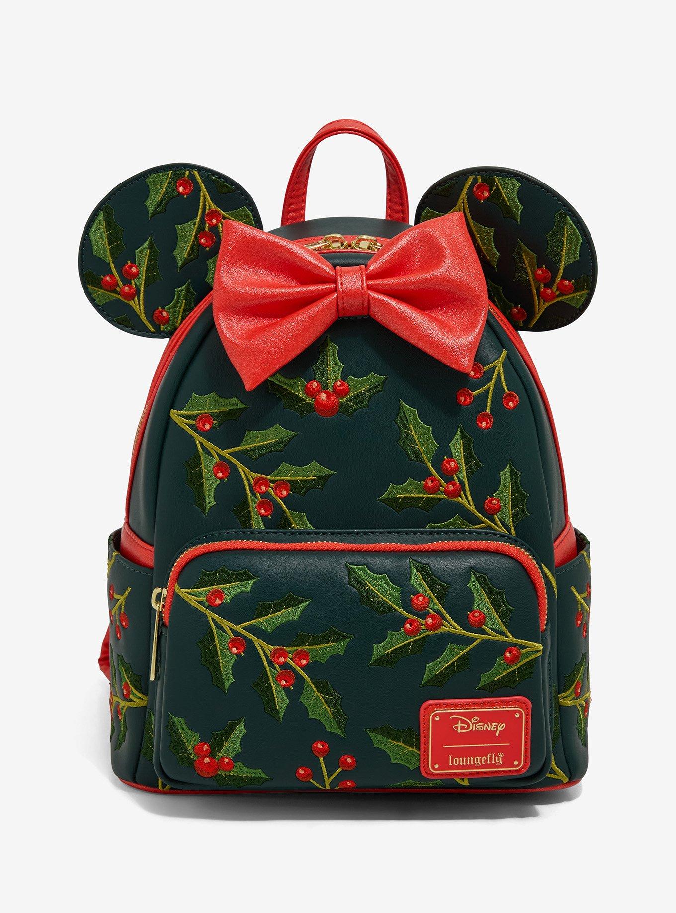 Loungefly Disney Minnie Mouse Holiday Holly Ears Mini Backpack - BoxLunch Exclusive, , hi-res