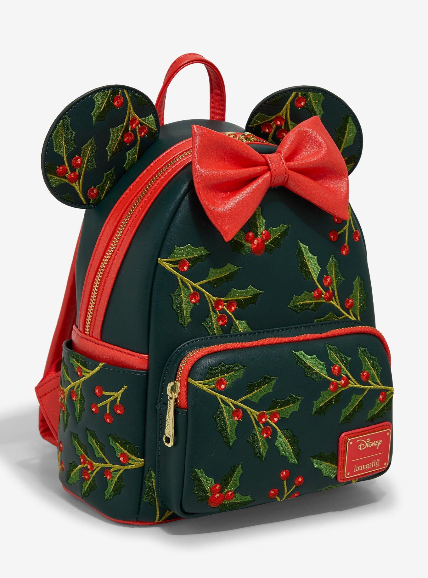 Loungefly Disney Minnie Mouse Holiday Holly Ears Mini Backpack - BoxLunch Exclusive, , alternate