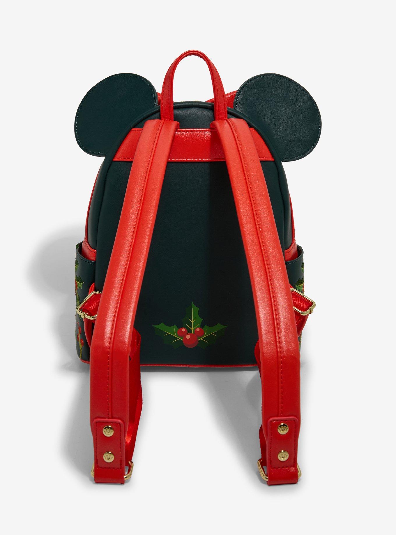 Loungefly Disney Minnie Mouse Holiday Holly Ears Mini Backpack - BoxLunch Exclusive, , alternate