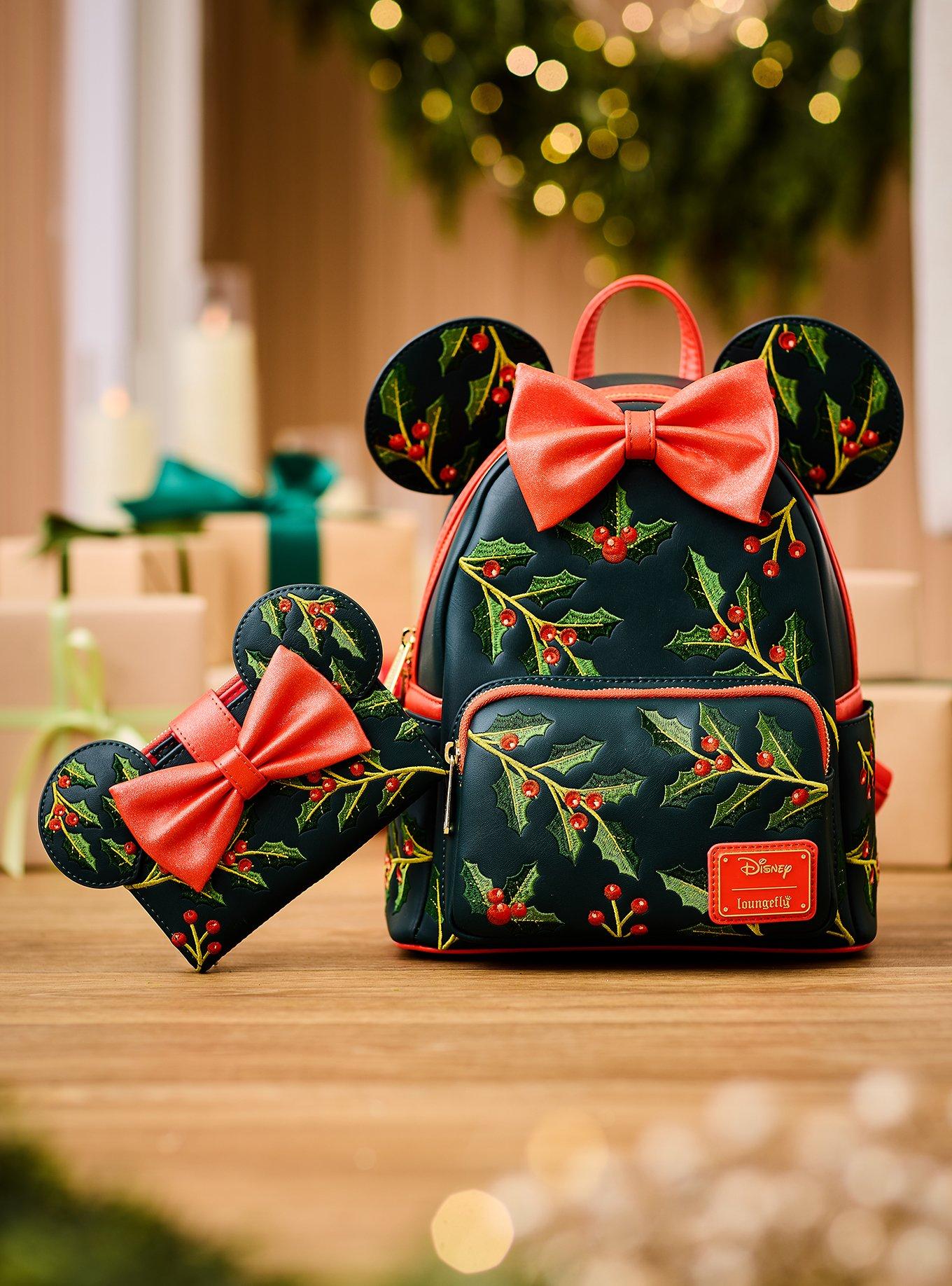 Loungefly Disney Minnie Mouse Holiday Holly Ears Mini Backpack - BoxLunch Exclusive, , alternate