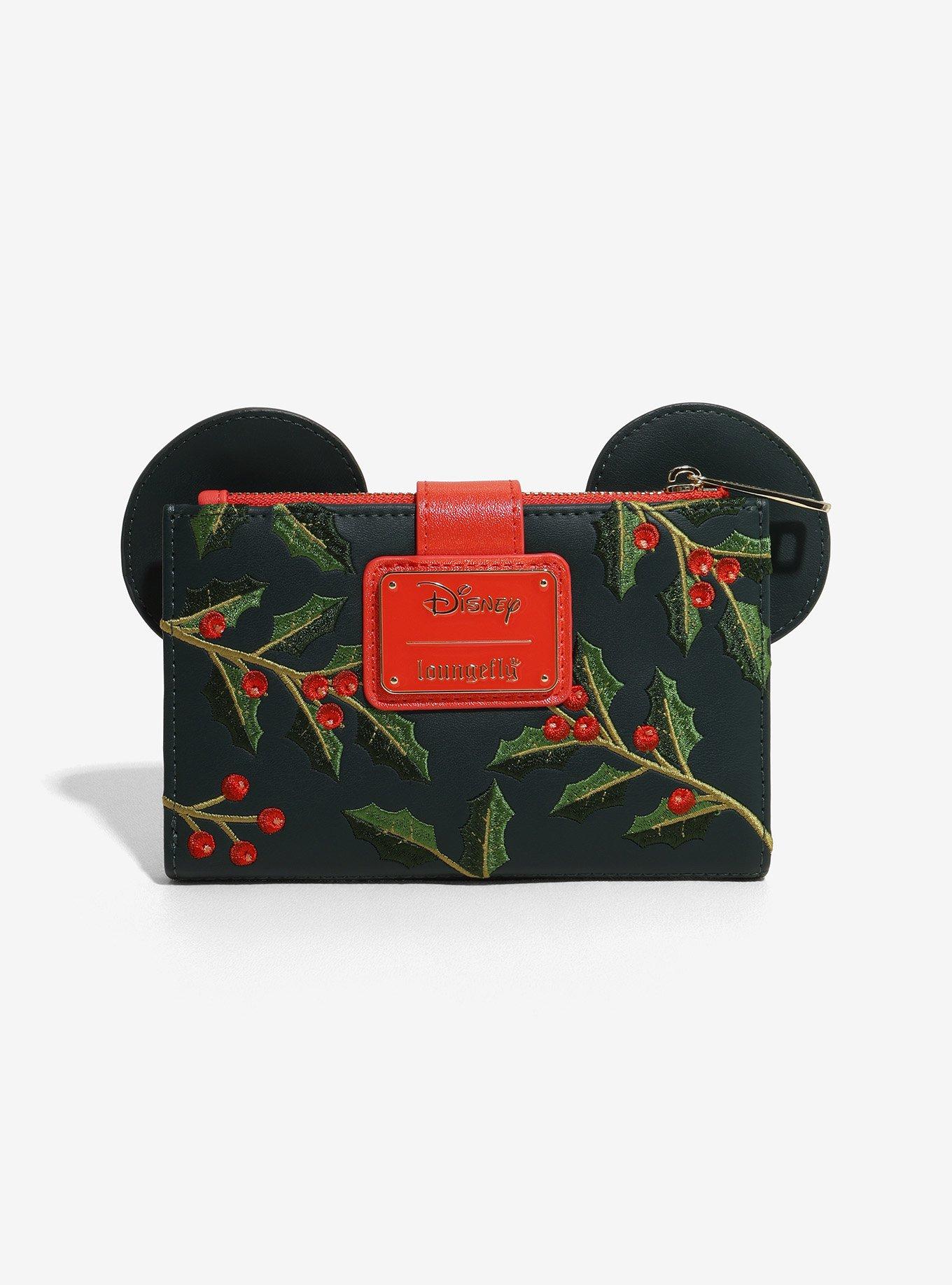 Loungefly Disney Minnie Mouse Holiday Holly Zip Wallet — BoxLunch Exclusive, , hi-res