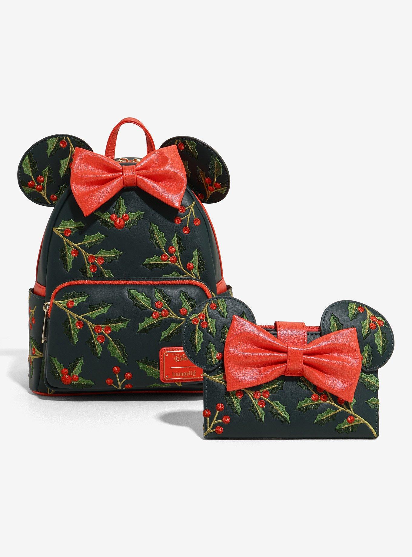 Loungefly Disney Minnie Mouse Holiday Holly Zip Wallet — BoxLunch Exclusive, , alternate