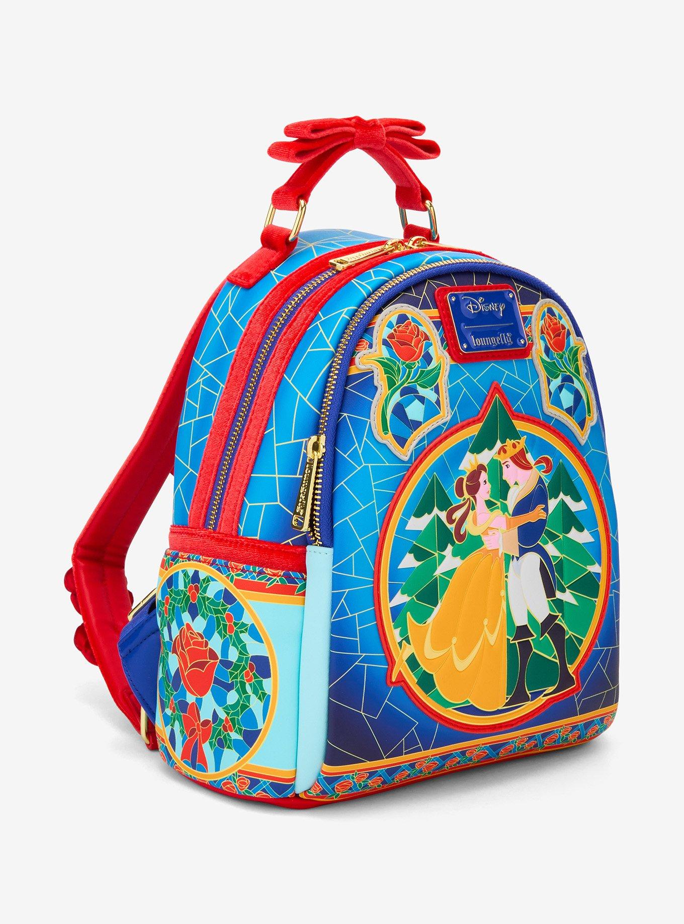 Loungefly Disney Beauty and the Beast Stained Glass Mini Backpack — BoxLunch Exclusive, , hi-res