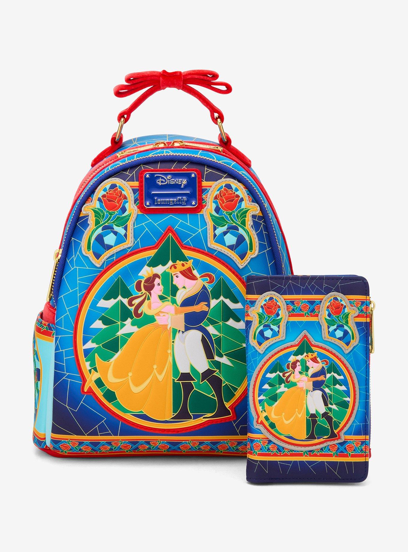 Loungefly Disney Beauty and the Beast Stained Glass Mini Backpack — BoxLunch Exclusive, , alternate