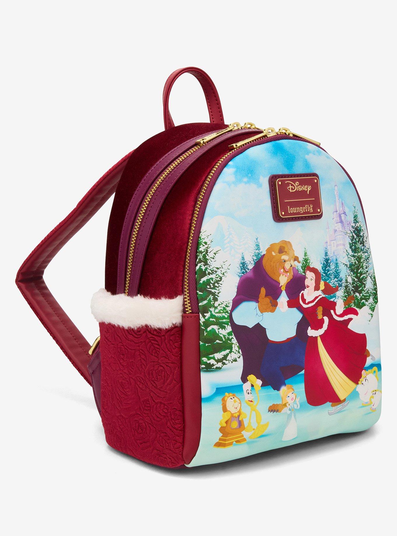 Loungefly Disney Beauty and the Beast Winter Ice Skating Mini Backpack — BoxLunch Exclusive, , hi-res