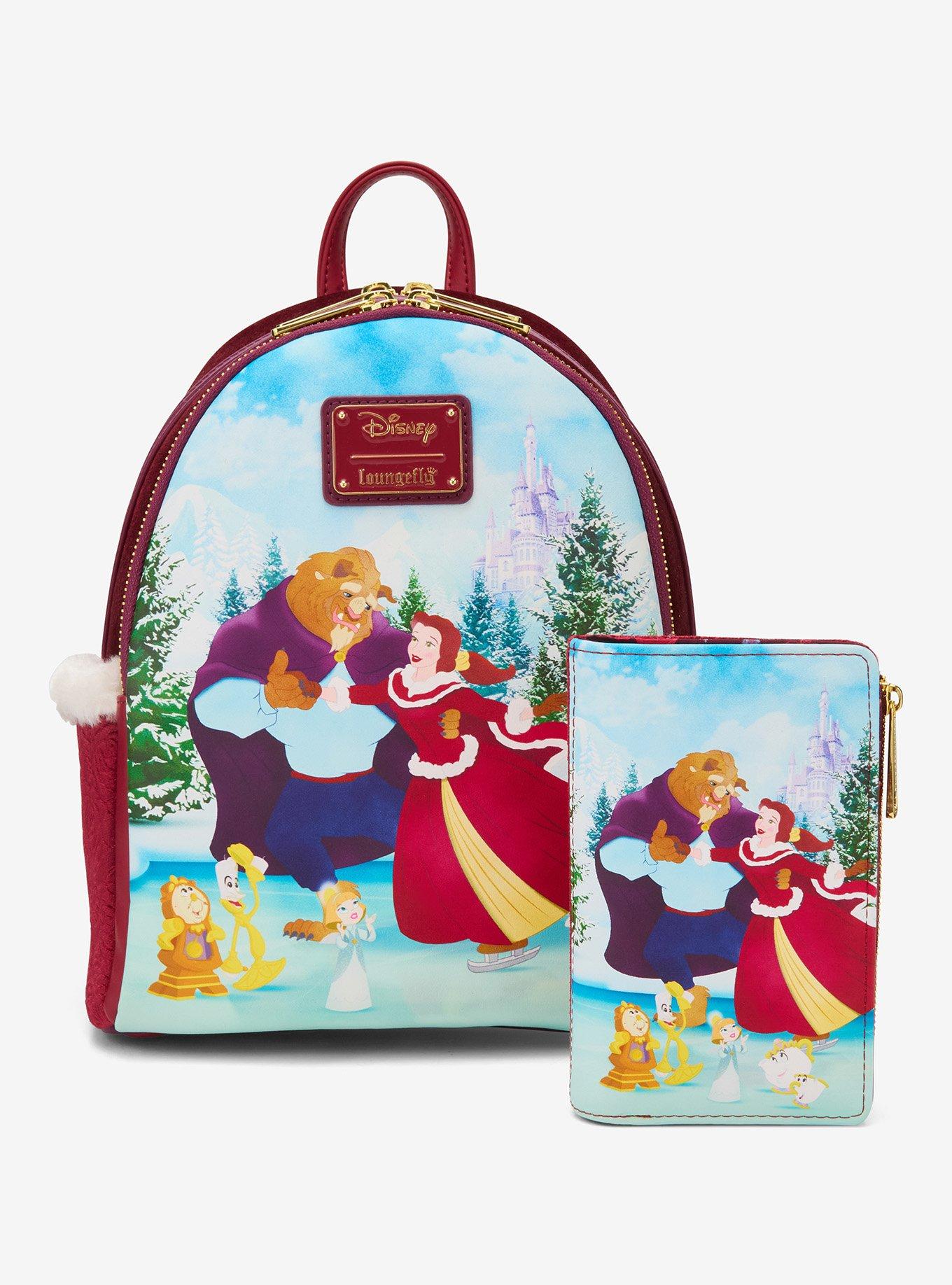 Loungefly Disney Beauty and the Beast Winter Ice Skating Mini Backpack — BoxLunch Exclusive, , alternate