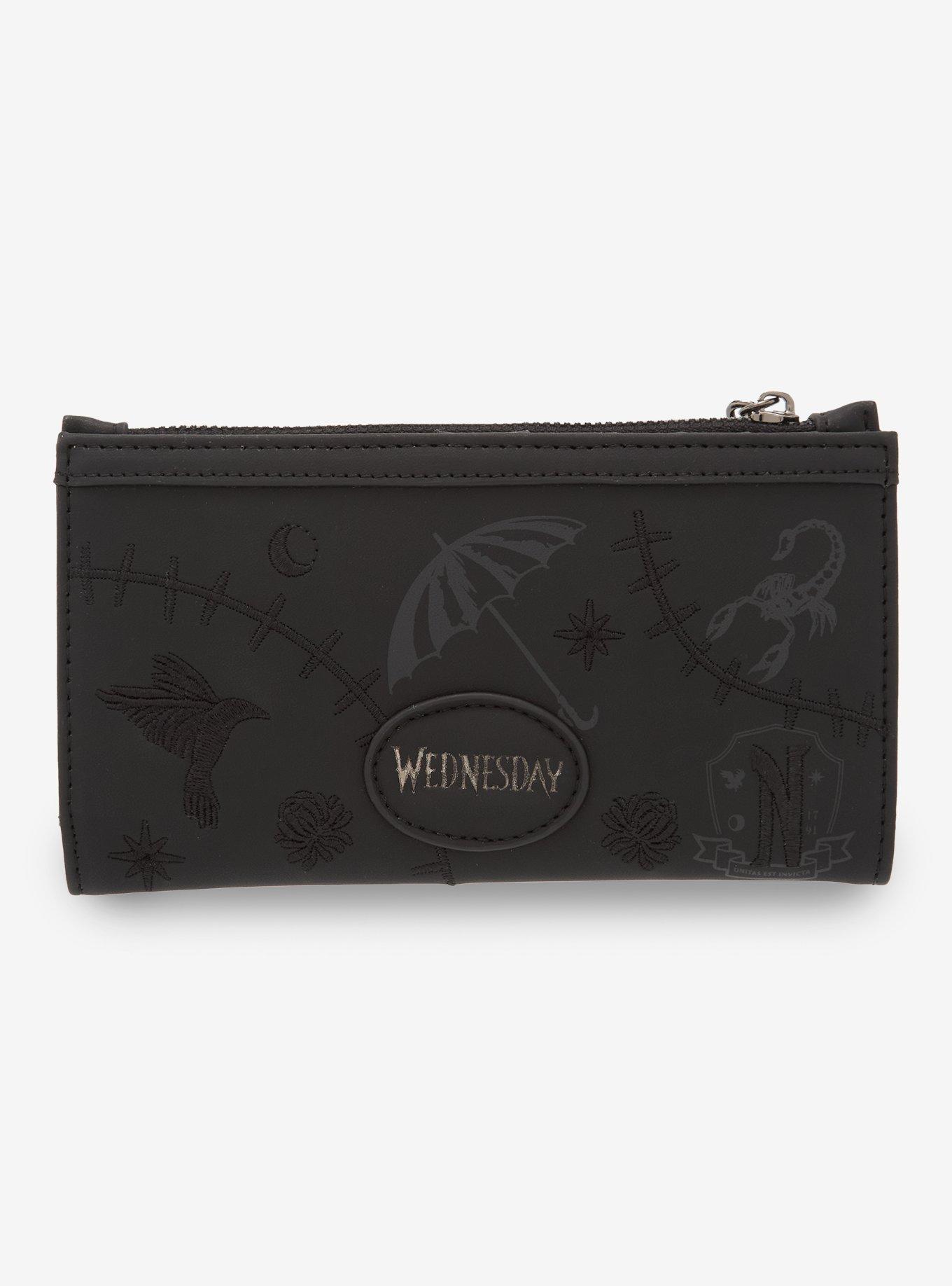 Wednesday Embroidered Icons Wallet, , alternate