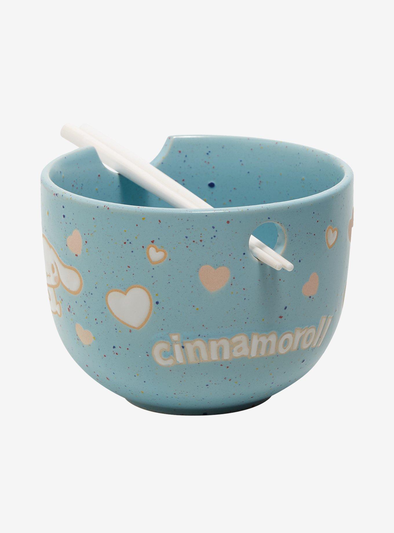 Sanrio Cinnamoroll Hearts Wax Resist Ramen Bowl Set — BoxLunch Exclusive, , hi-res