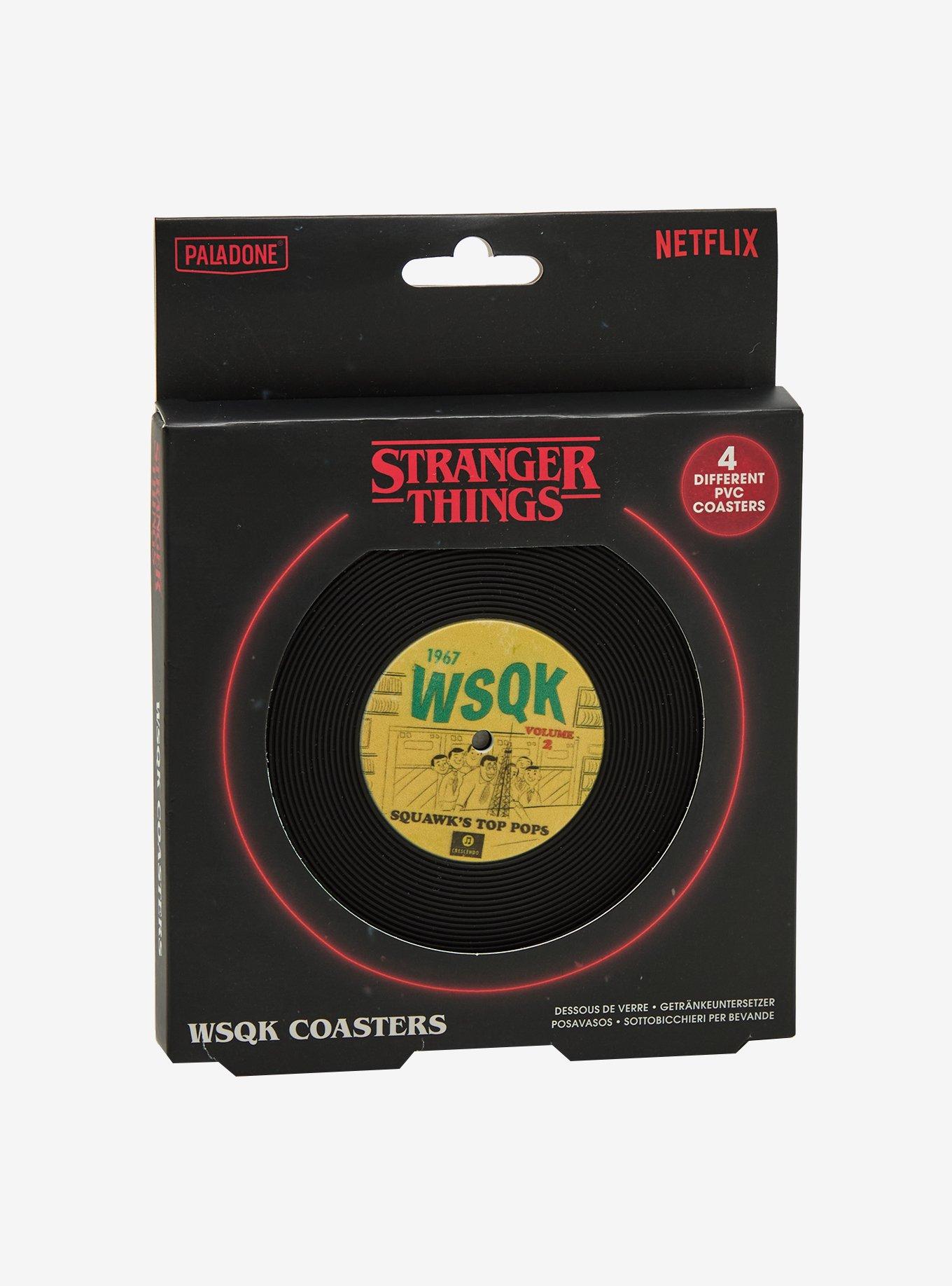 Stranger Things WSQK Vinyl Records Coaster Set