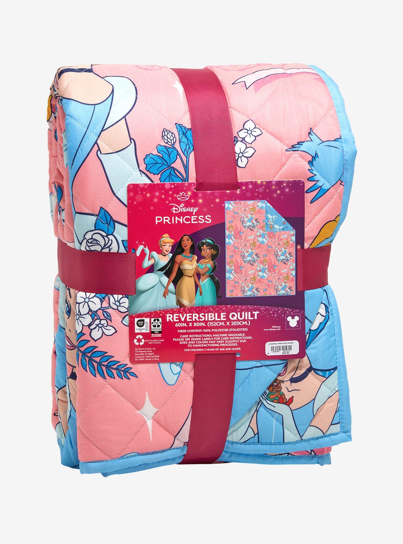 Disney Cinderella Retro Quilted Reversible Blanket — BoxLunch Exclusive