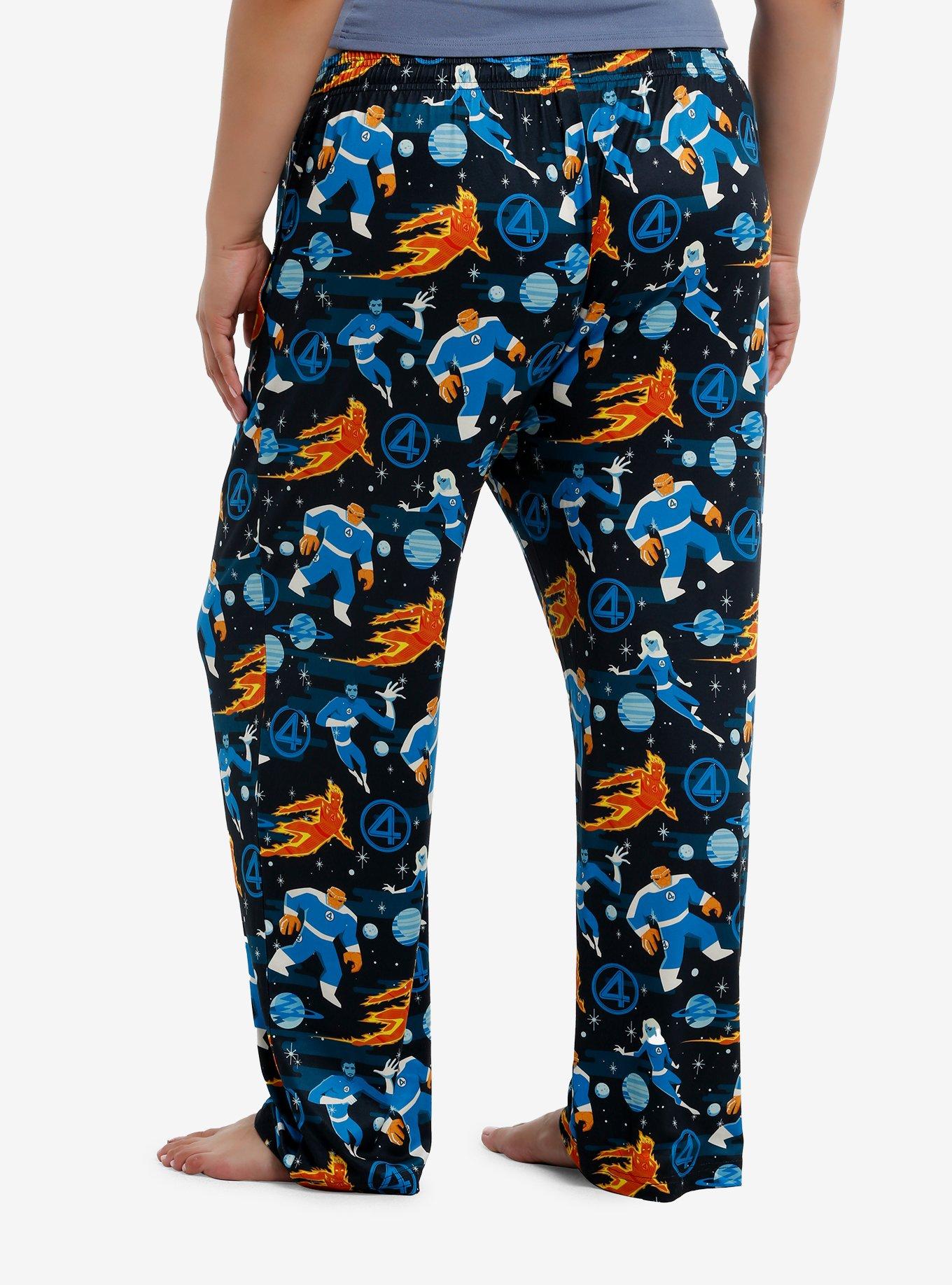 Marvel The Fantastic Four Allover Print Pajama Pants Plus Size, , hi-res