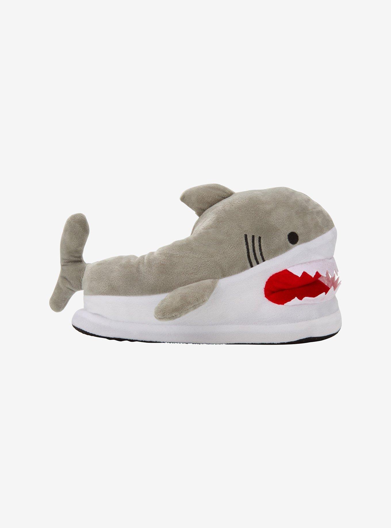 Shark Plush Slippers, , hi-res