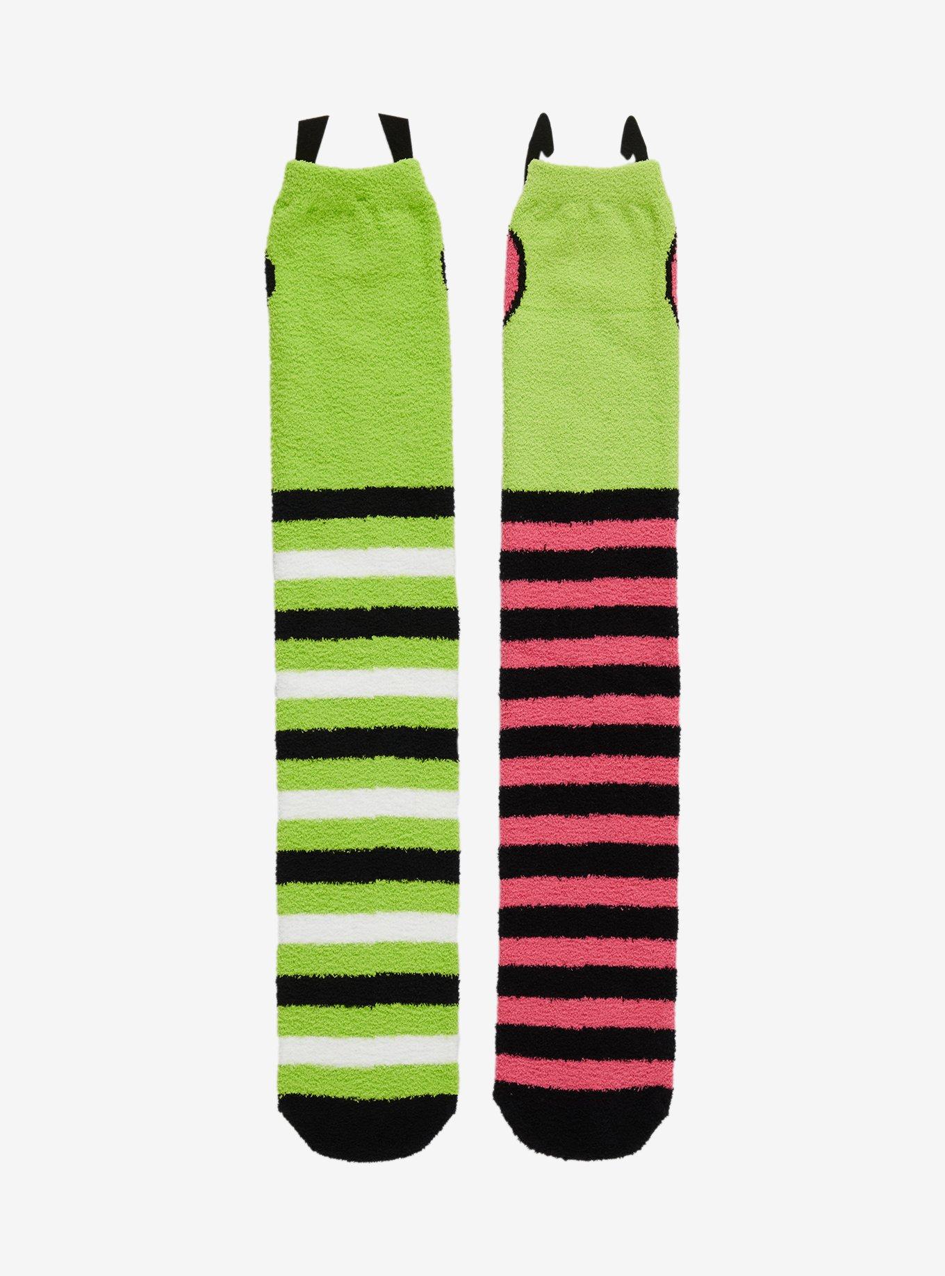 Invader Zim GIR & Zim Mismatch Knee-High Cozy Socks, , hi-res