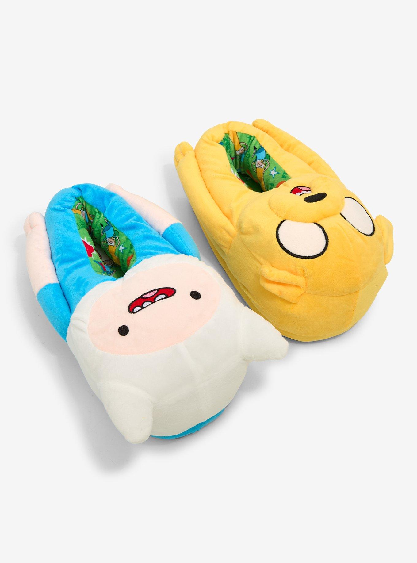 Adventure Time Finn & Jake Mismatch Plush Slippers, MULTI, alternate