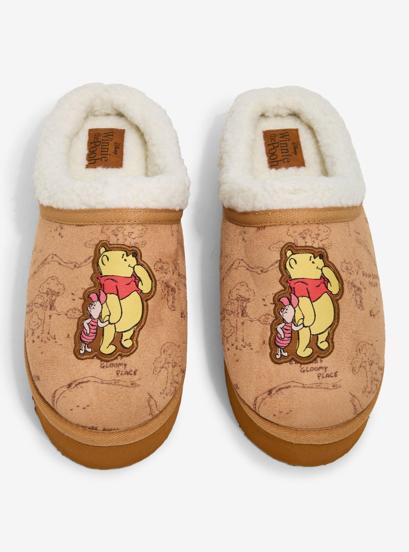 Disney Winnie The Pooh Duo Map Sherpa Platform Slippers, , hi-res