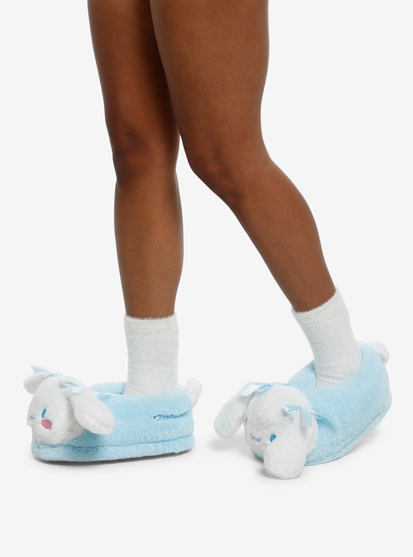 Cinnamoroll Bow Plush Slippers, , hi-res