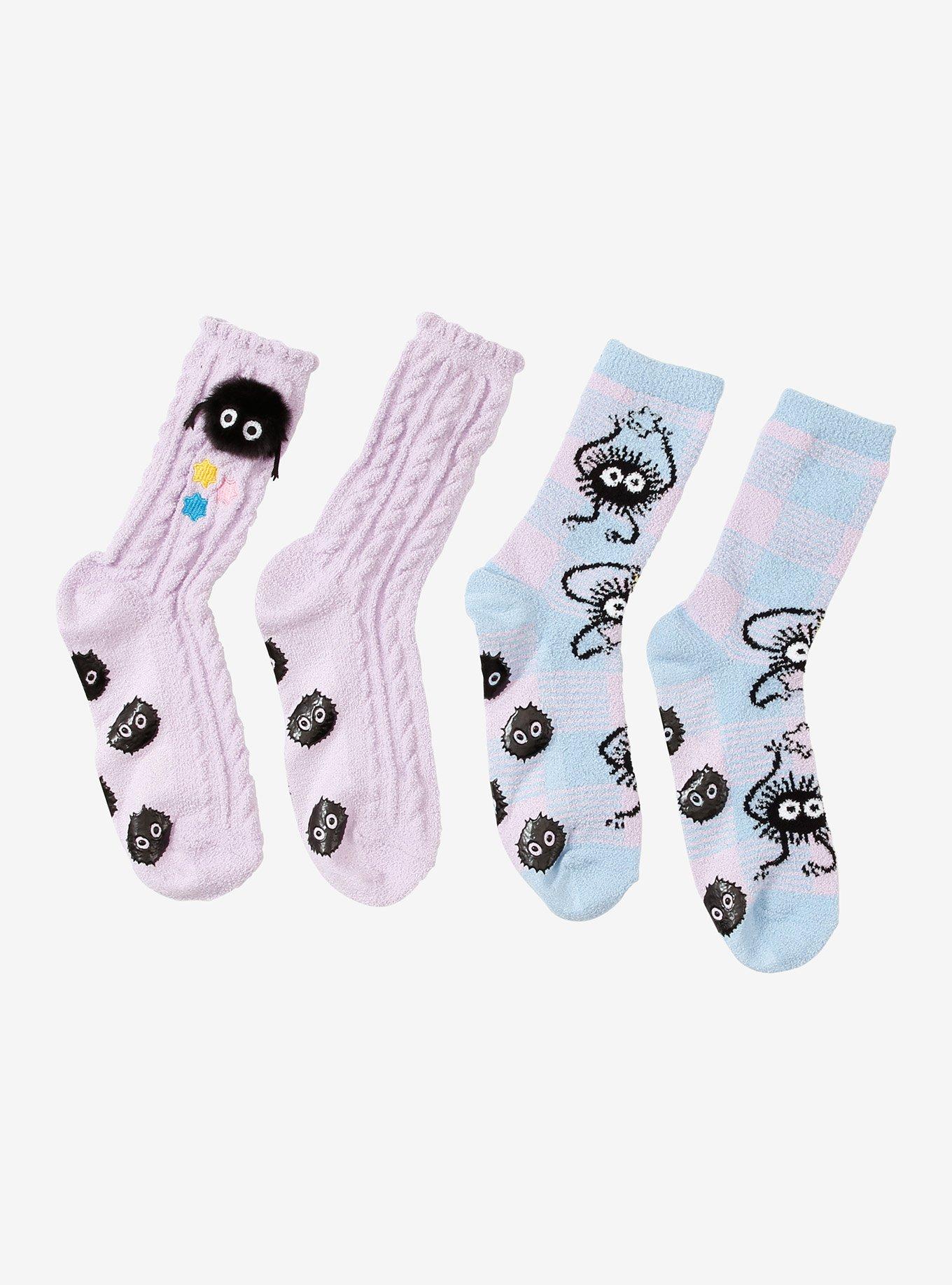 Studio Ghibli® Spirited Away Soot Sprites Pastel Cozy Slipper Socks 2 Pair, , hi-res