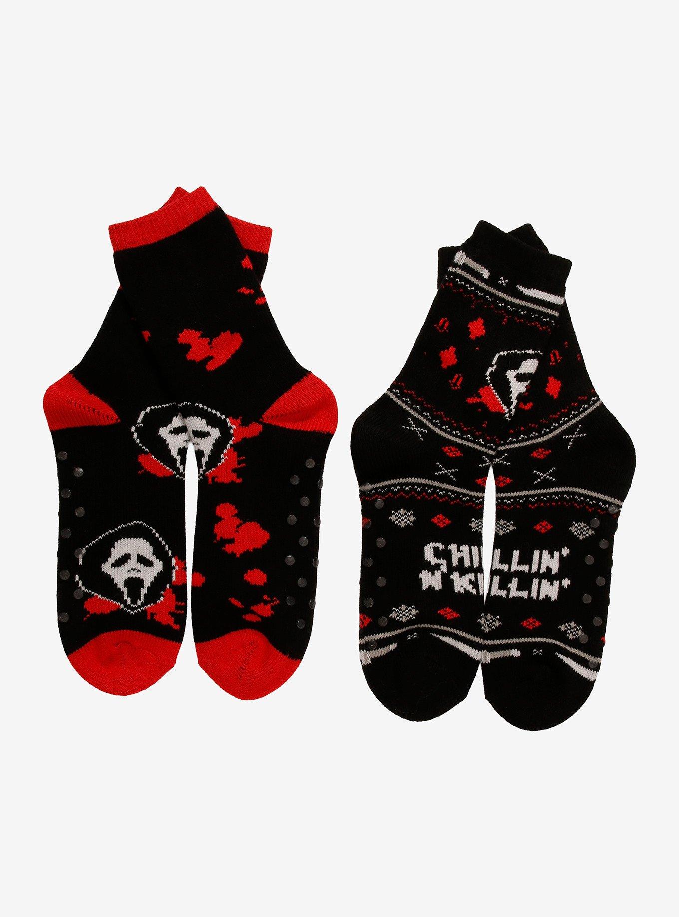 Ghost Face Drip Chillin' Cozy Slipper Socks, , alternate