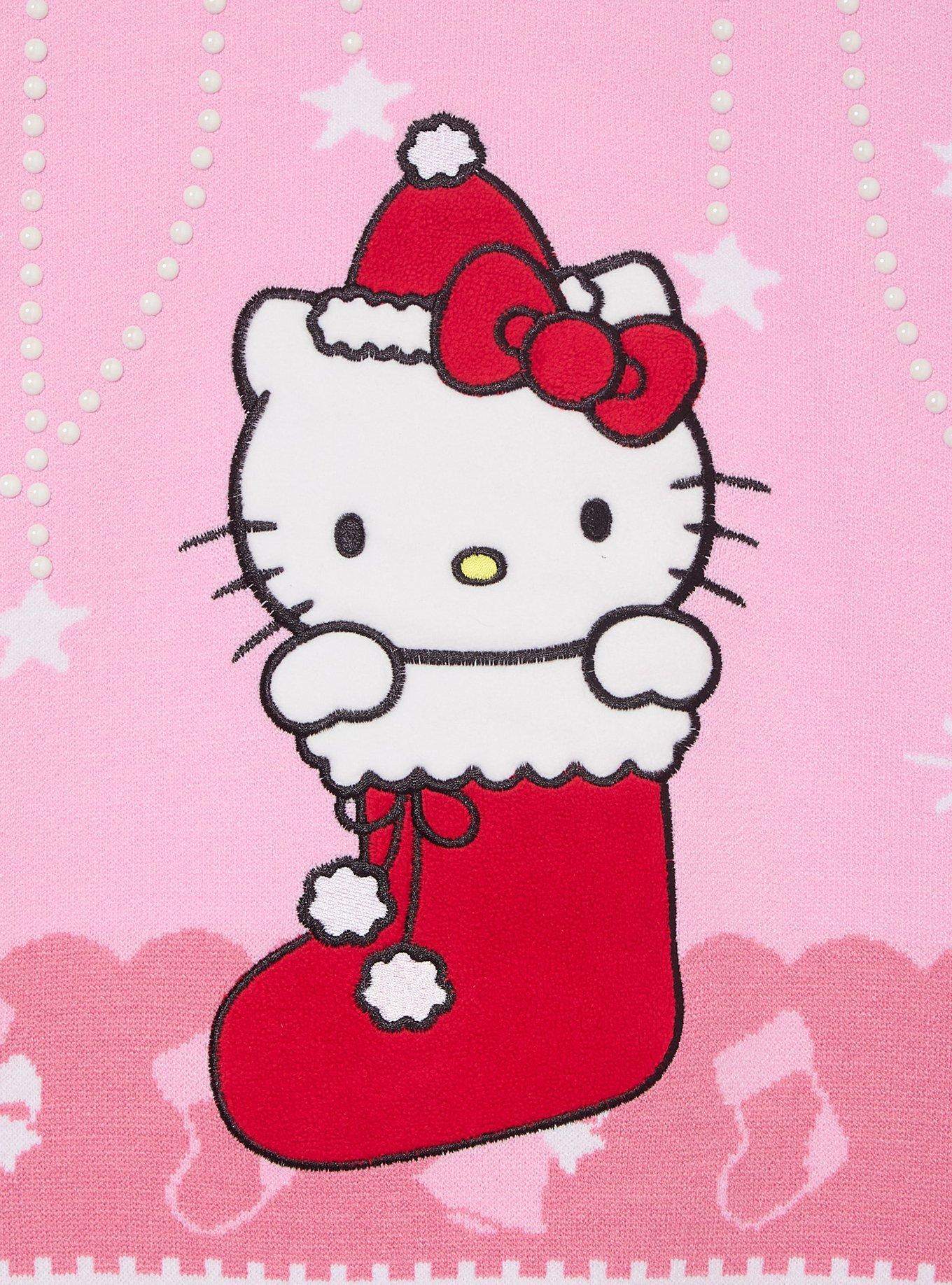Sanrio Hello Kitty Stocking Women's Plus Size Holiday Sweater &mdash; BoxLunch Exclusive, MULTI, alternate