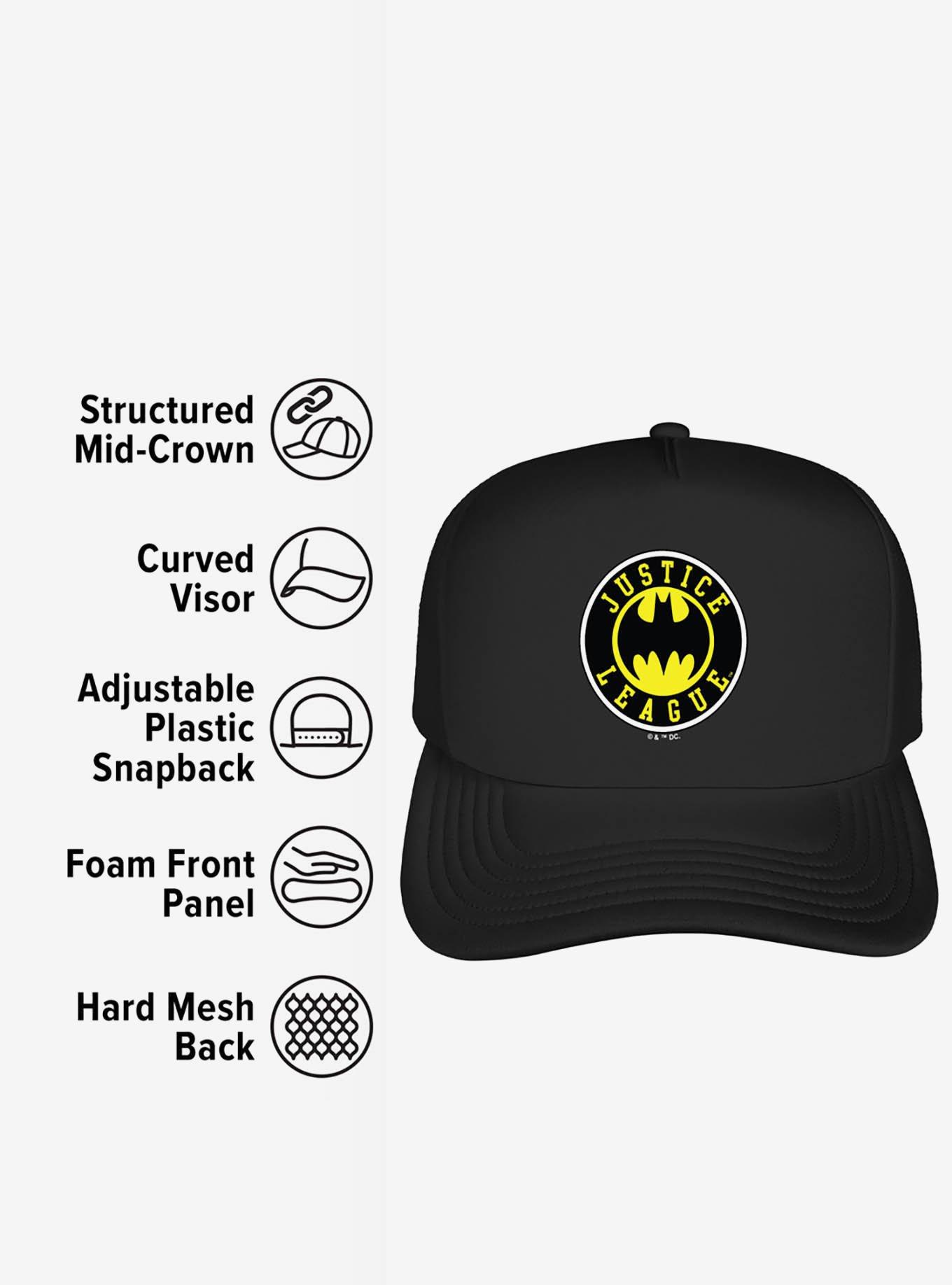Justice League Batman Athletic Logo Foam Trucker Hat, , alternate