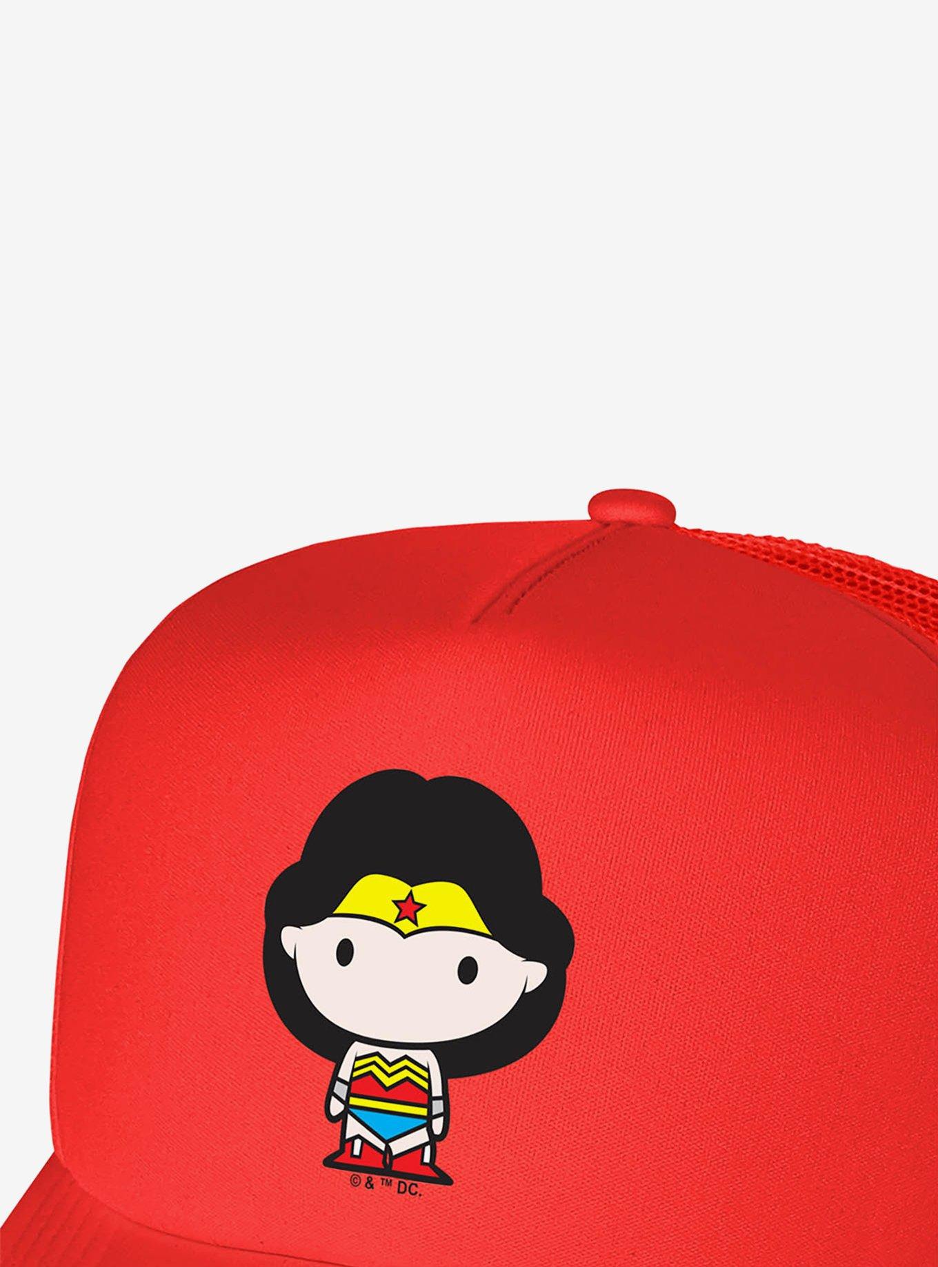 Wonder Woman Cute Chibi Character Foam Trucker Hat, , hi-res