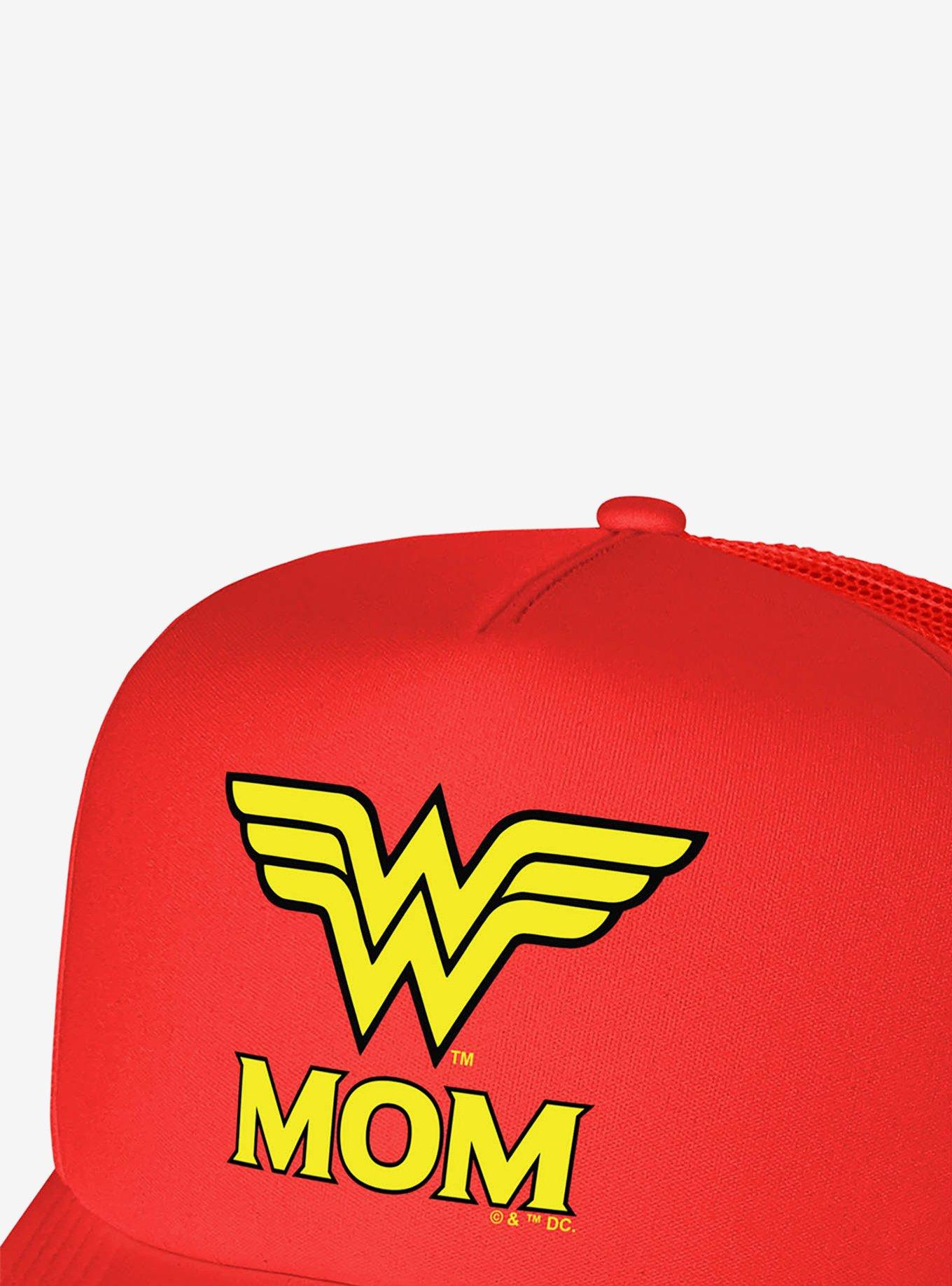 Wonder Woman Wonder Mom Logo Foam Trucker Hat, , hi-res