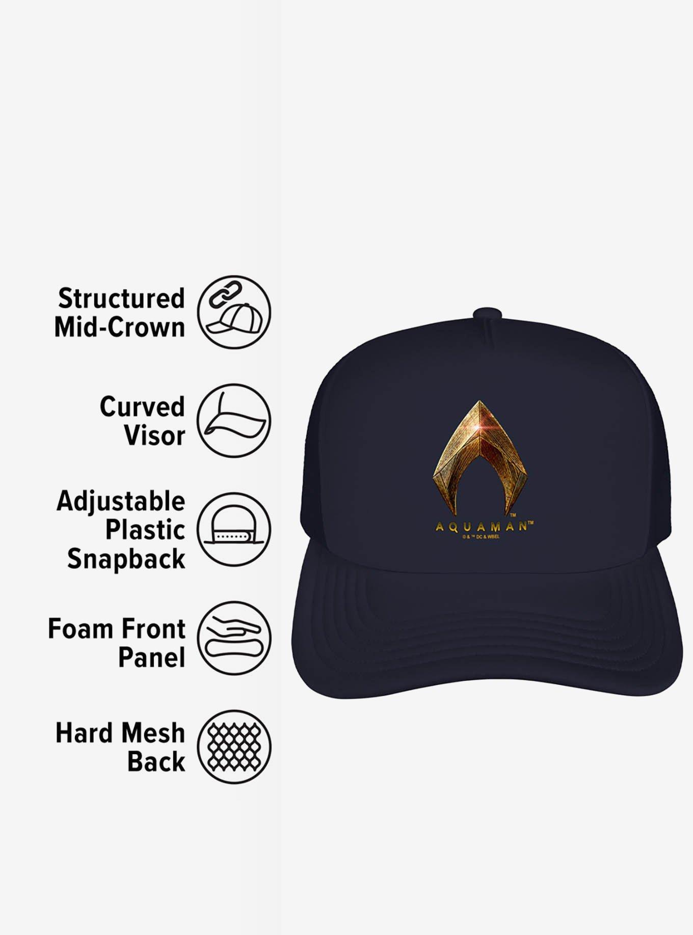 Justice League Aquaman Logo Foam Trucker Hat, , alternate