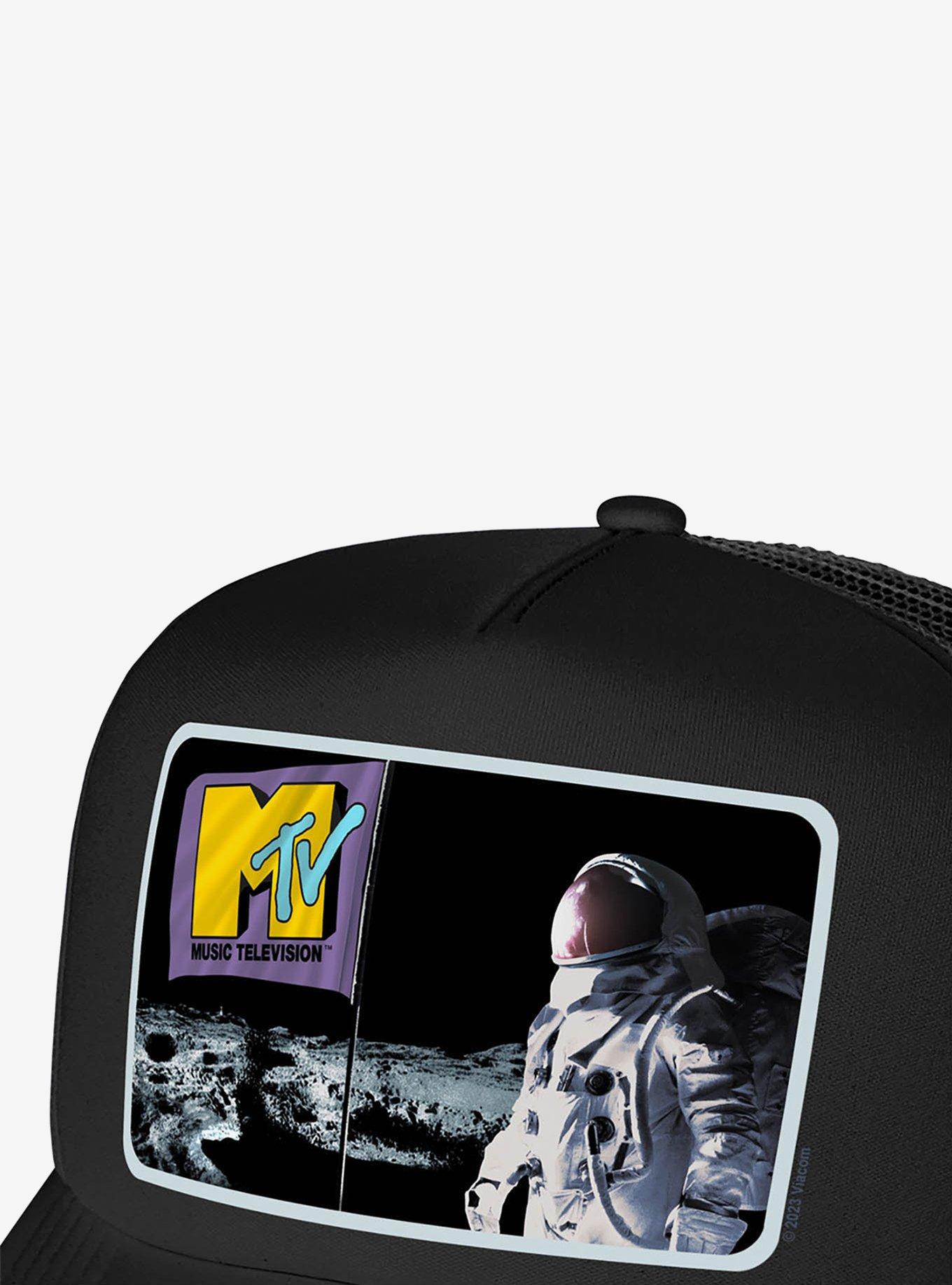 MTV Moon Person Flag Foam Trucker Hat, , hi-res