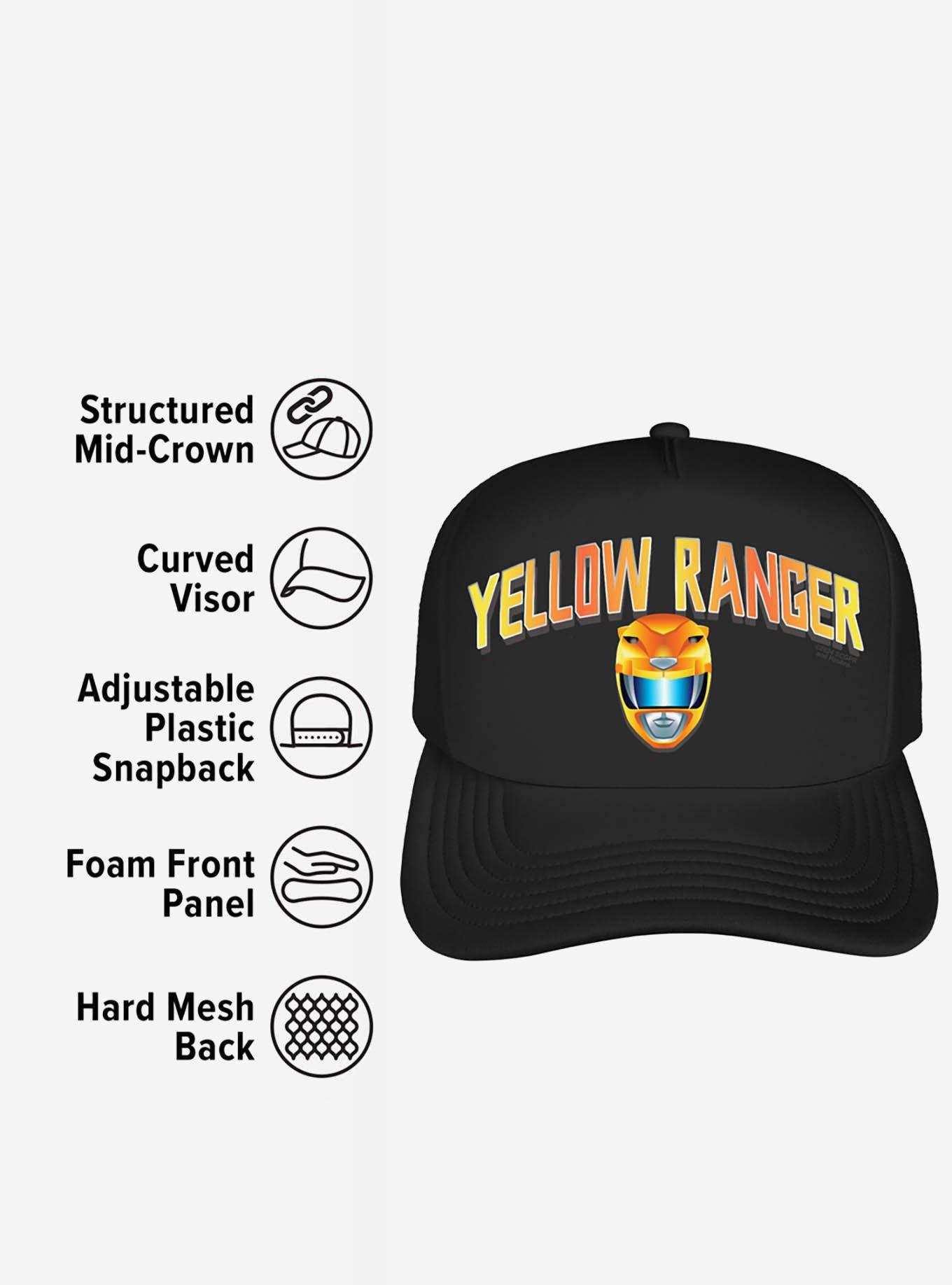Power Rangers Yellow Ranger Helmet Foam Trucker Hat, , alternate