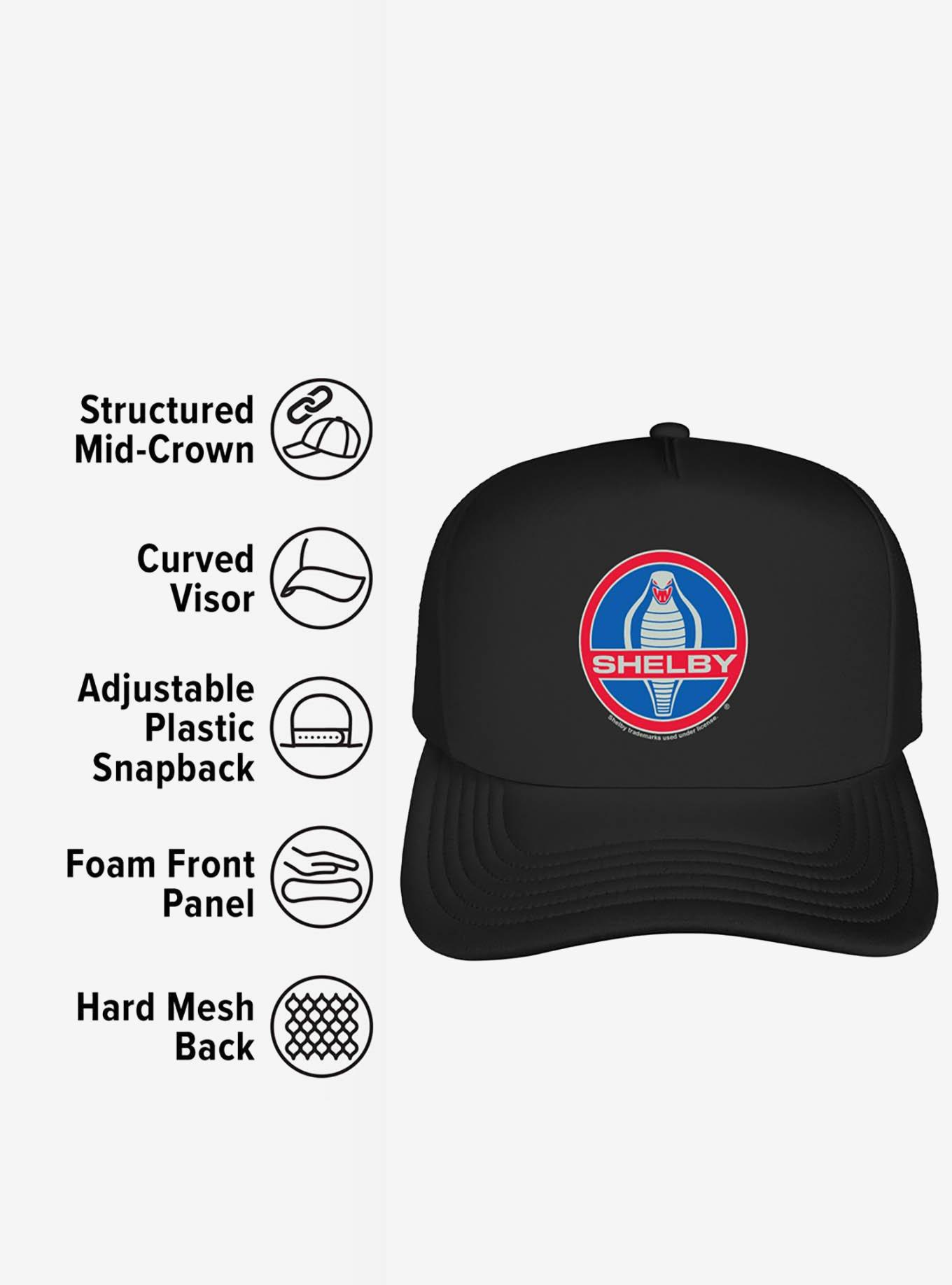Shelby Cobra Vintage Logo Foam Trucker Hat, , alternate