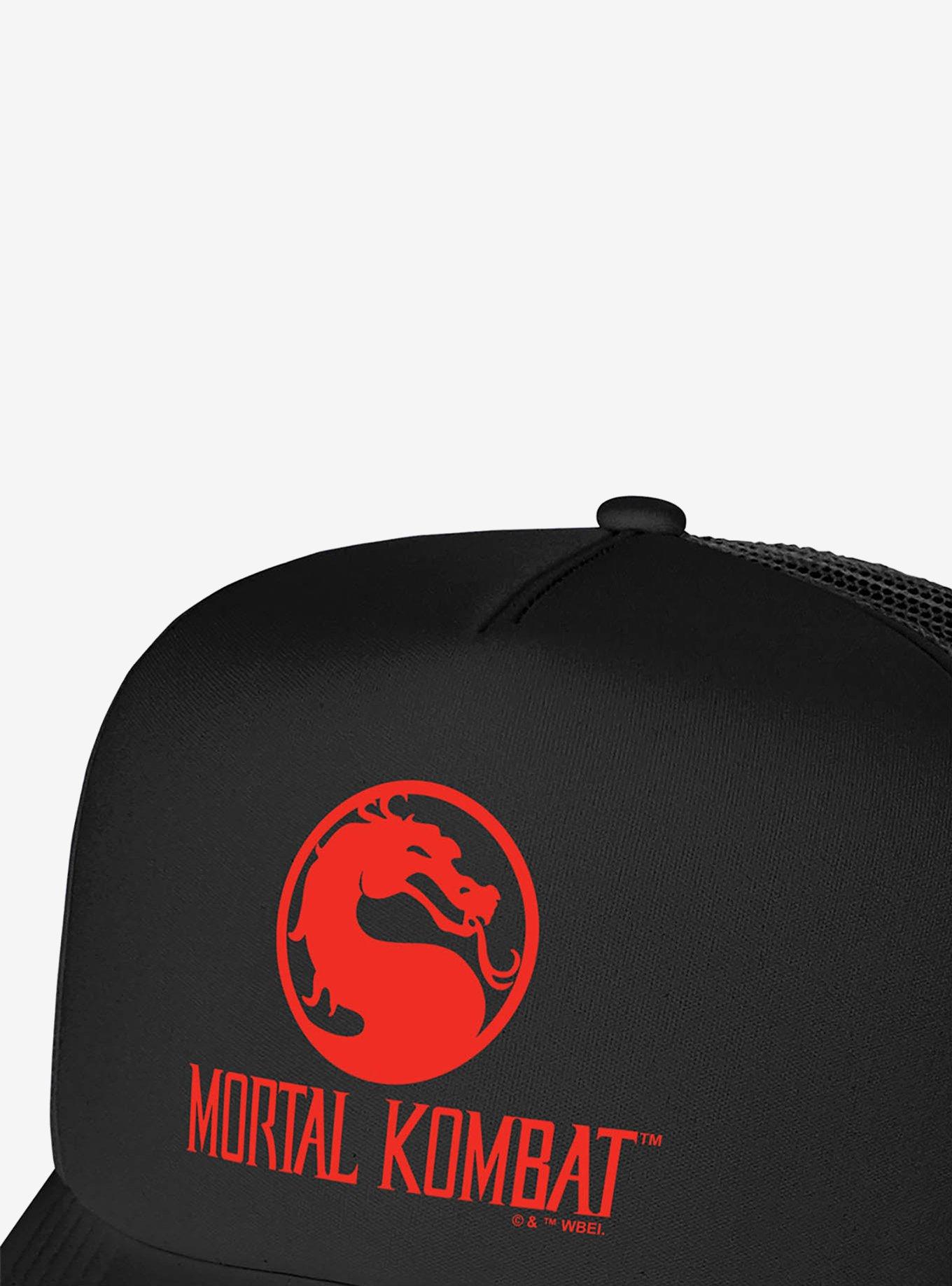 Mortal Kombat Dragon Logo Foam Trucker Hat, , hi-res