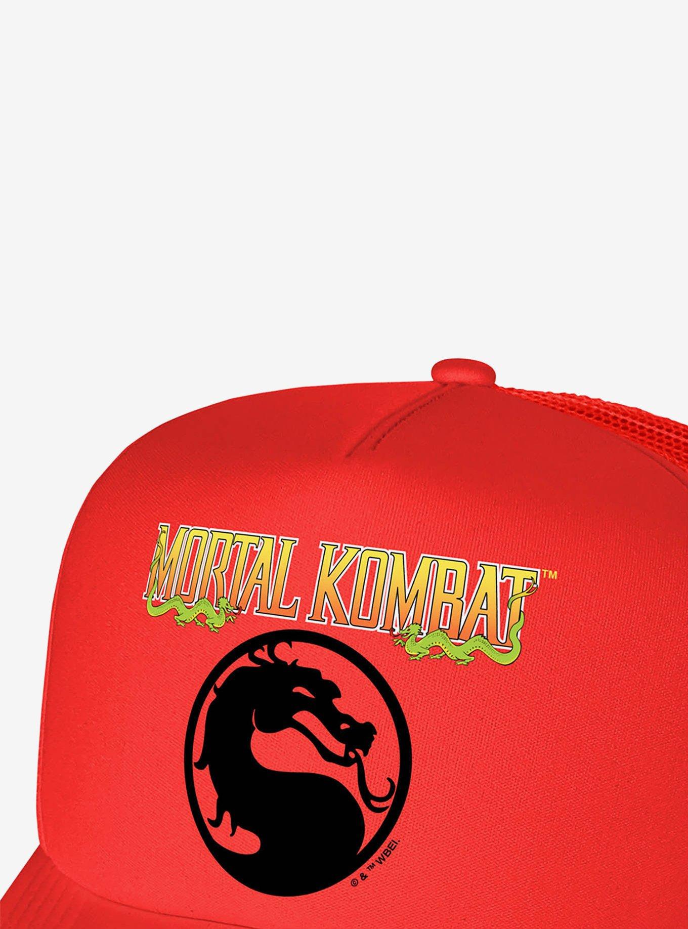 Mortal Kombat Klassic Black Logo Foam Trucker Hat, , hi-res