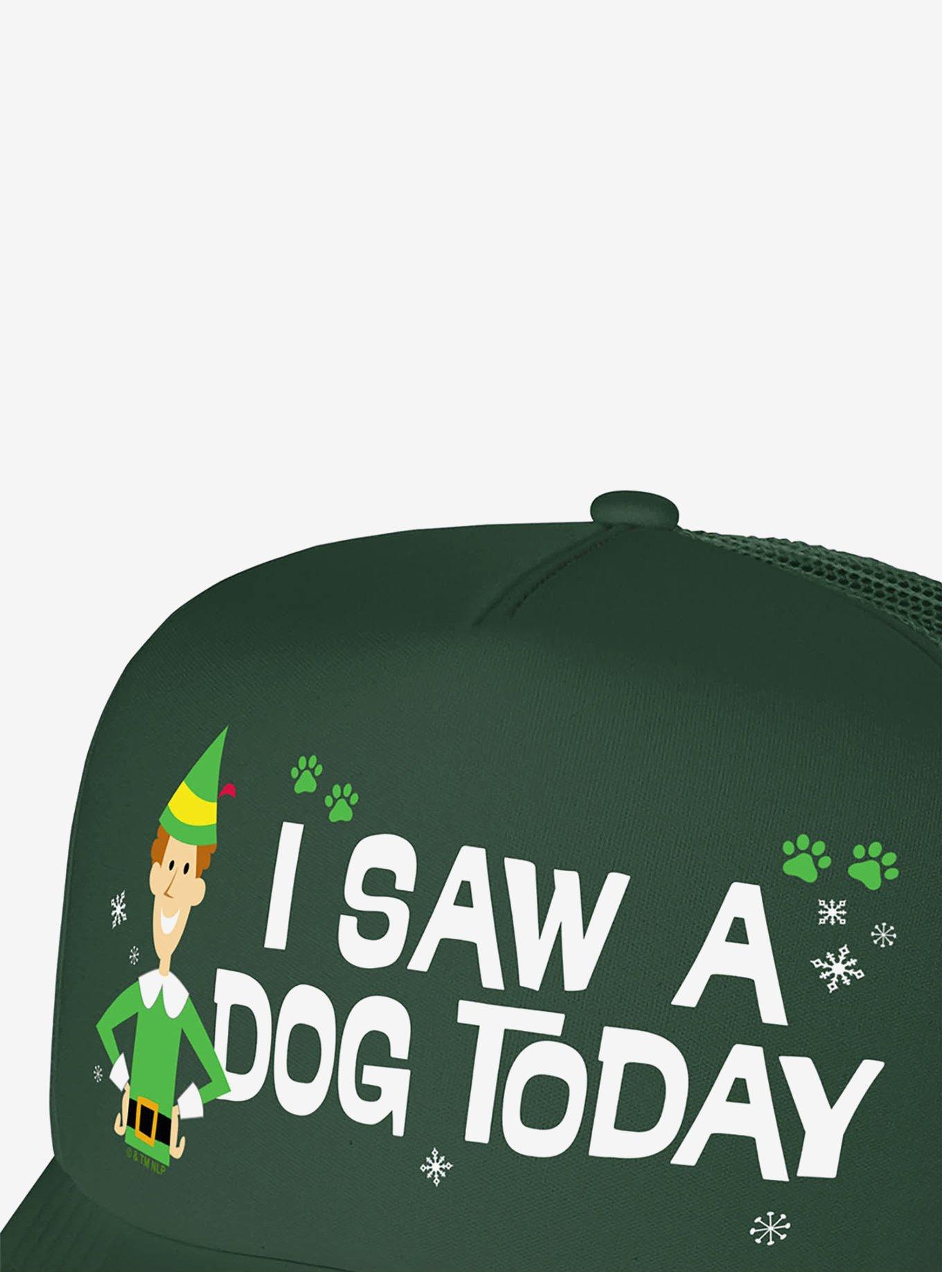 Elf I Saw A Dog Today Foam Trucker Hat, , hi-res