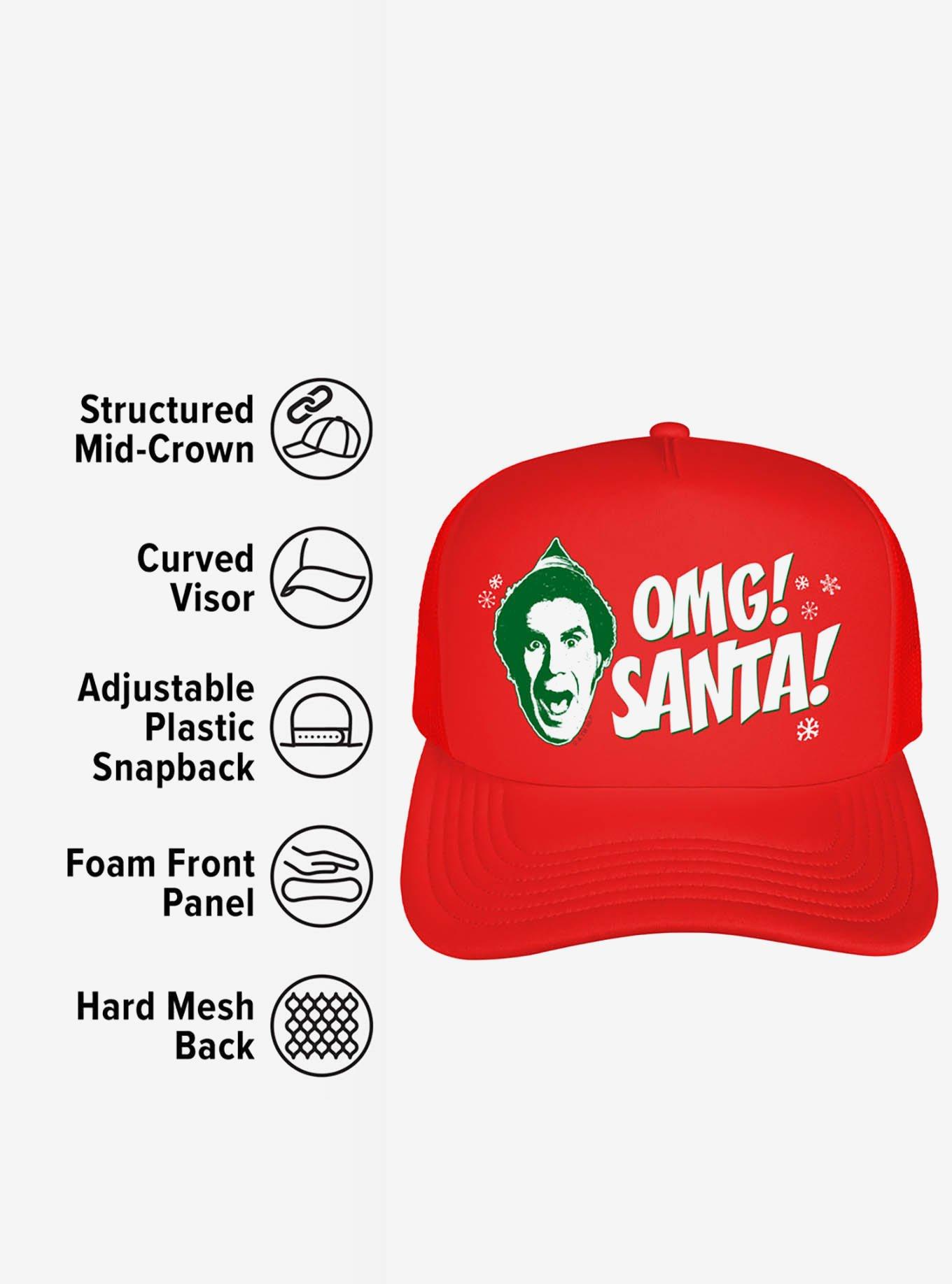 Elf OMG Santa Foam Trucker Hat, , alternate