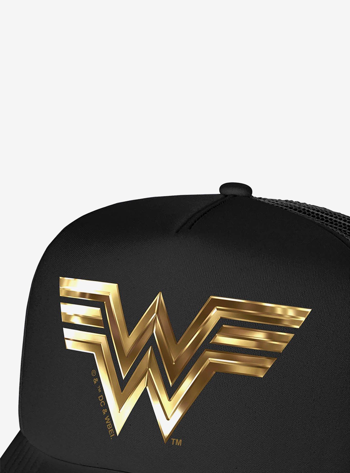 Wonder Woman Golden Logo Foam Trucker Hat, , hi-res