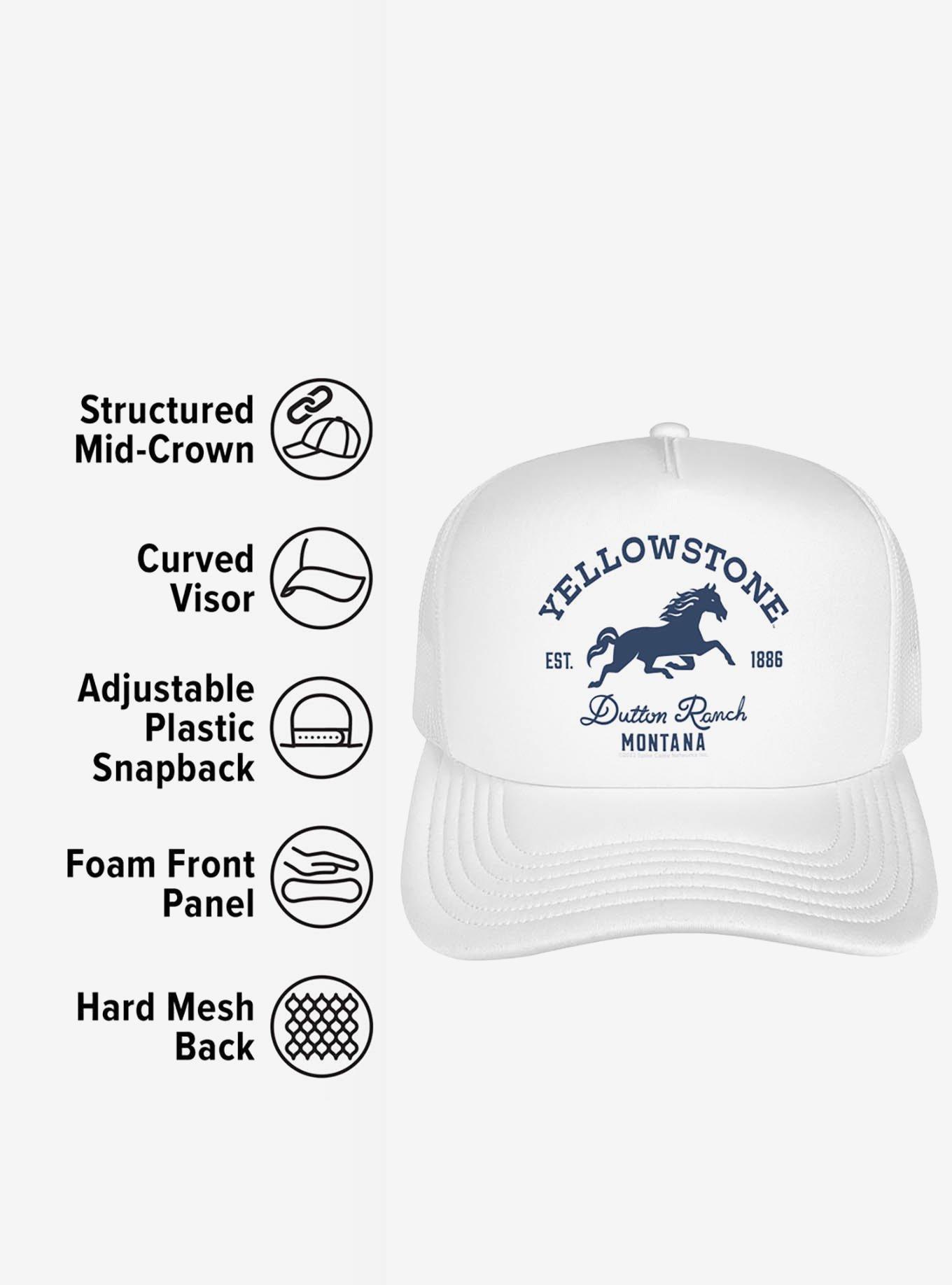 Yellowstone Dutton Ranch Montana Foam Trucker Hat, , alternate