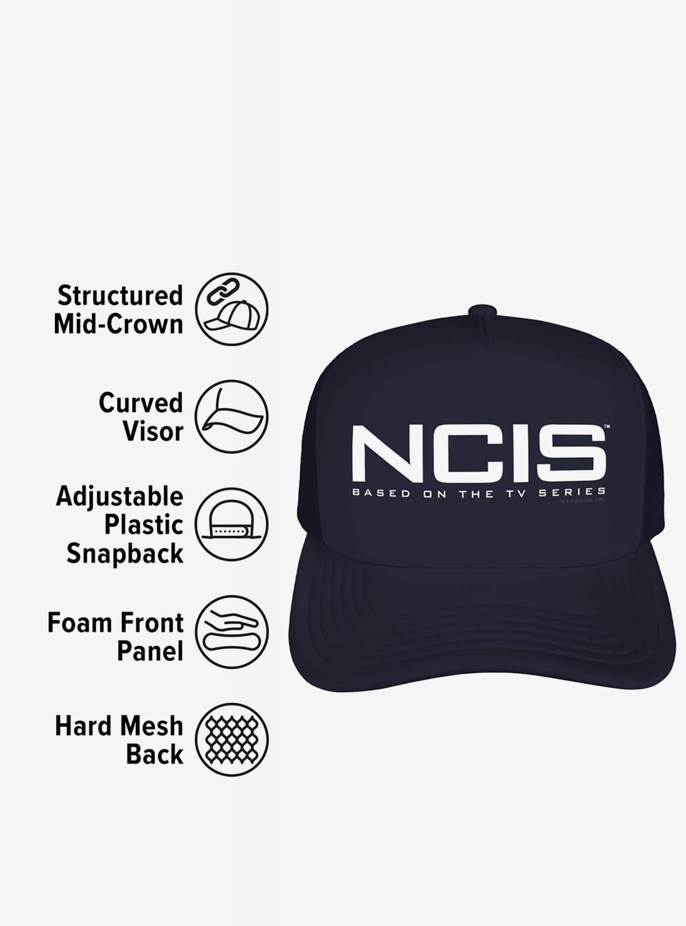 NCIS Logo Foam Trucker Hat, , alternate