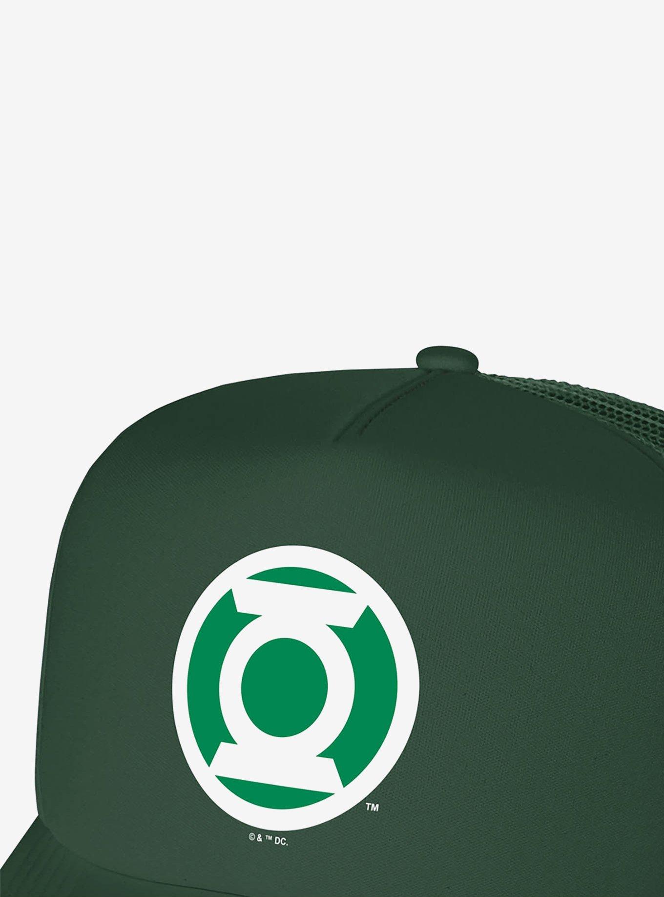 Green Lantern White Logo Foam Trucker Hat, , hi-res
