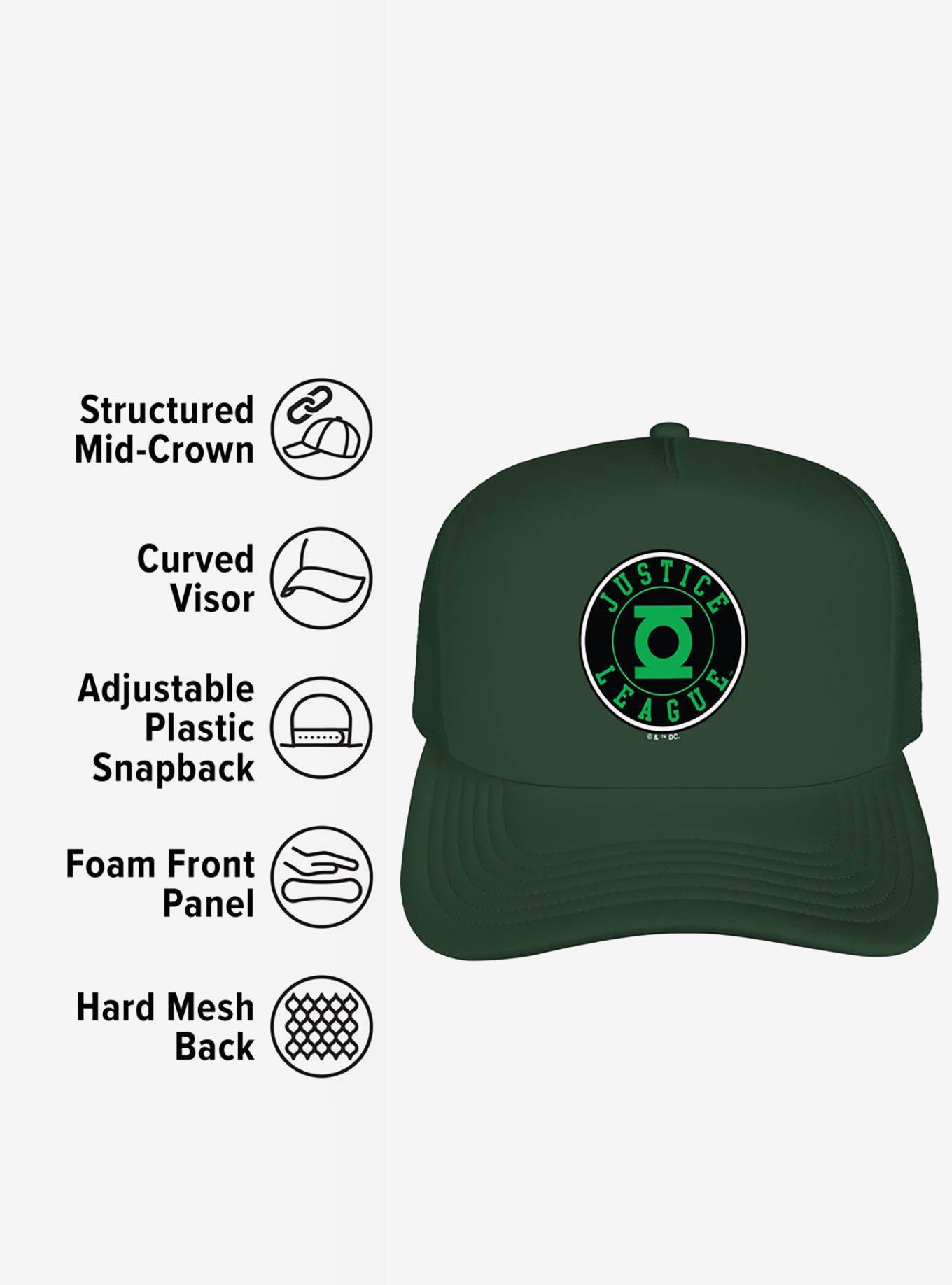Justice League Green Lantern Athletic Logo Foam Trucker Hat, , alternate