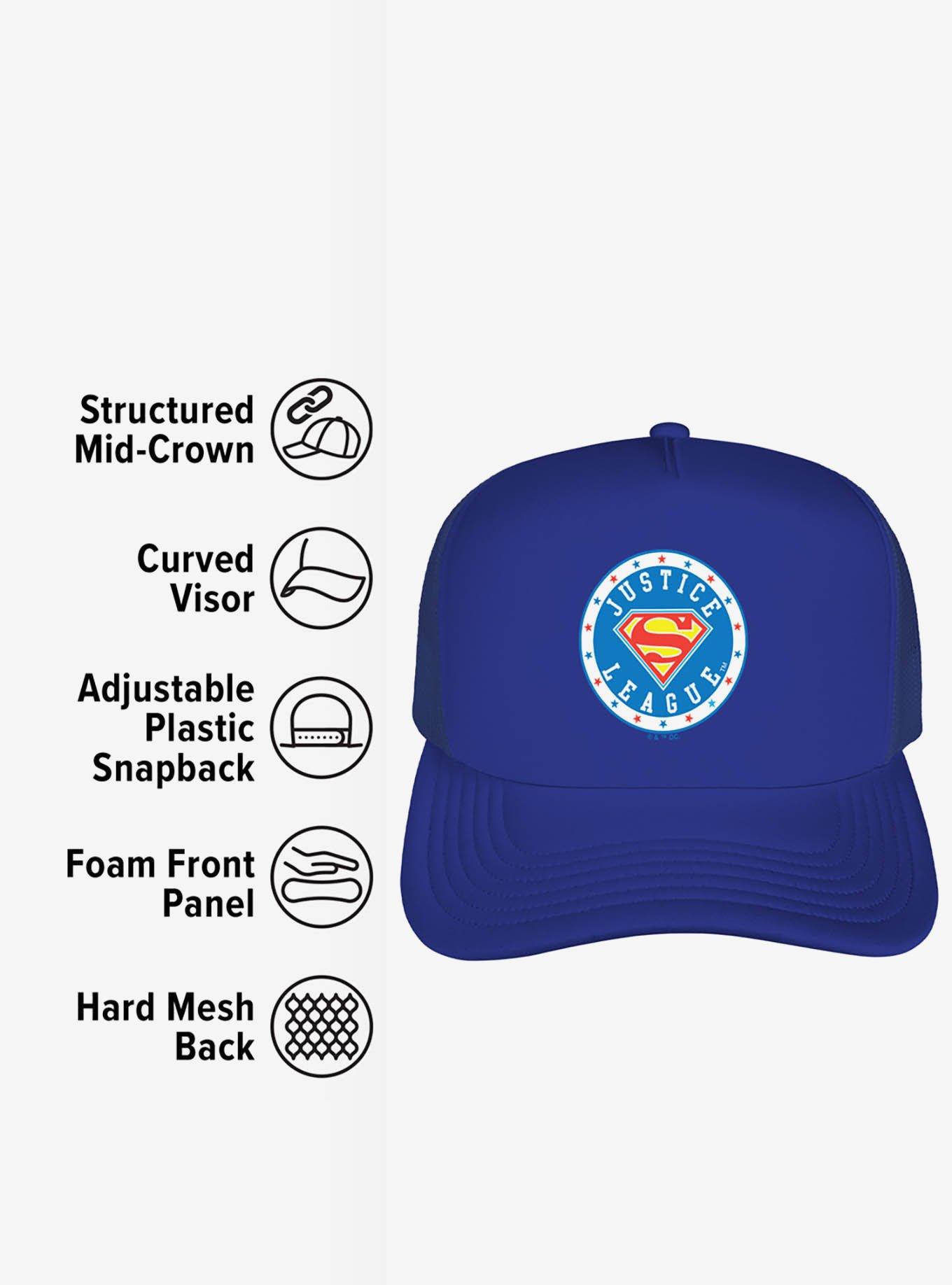 Justice League Superman Athletic Logo Foam Trucker Hat, , alternate