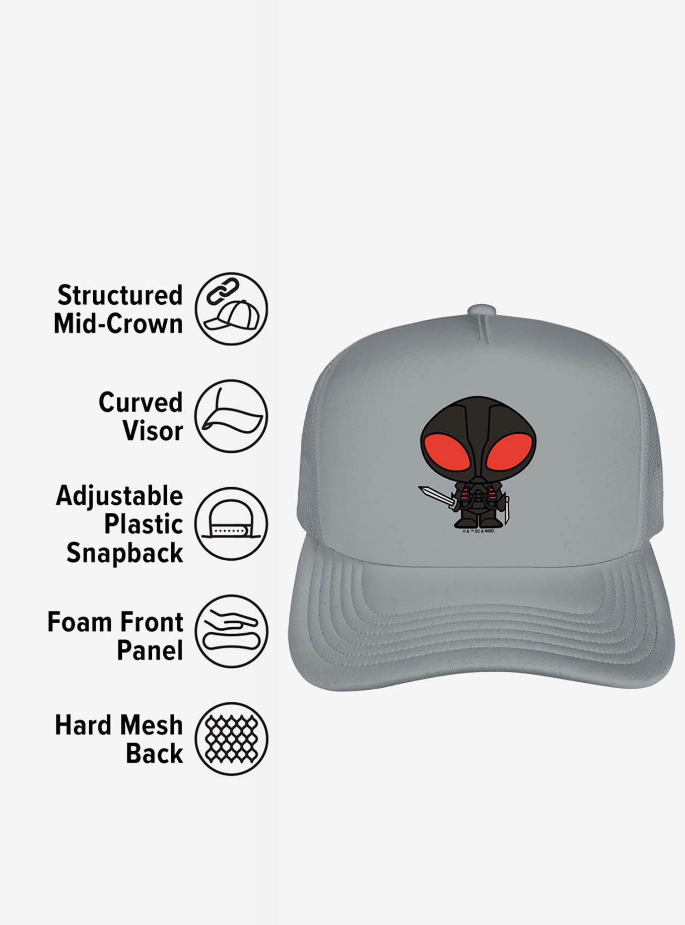 Aquaman Movie Black Manta Chibi Character Foam Trucker Hat, , alternate