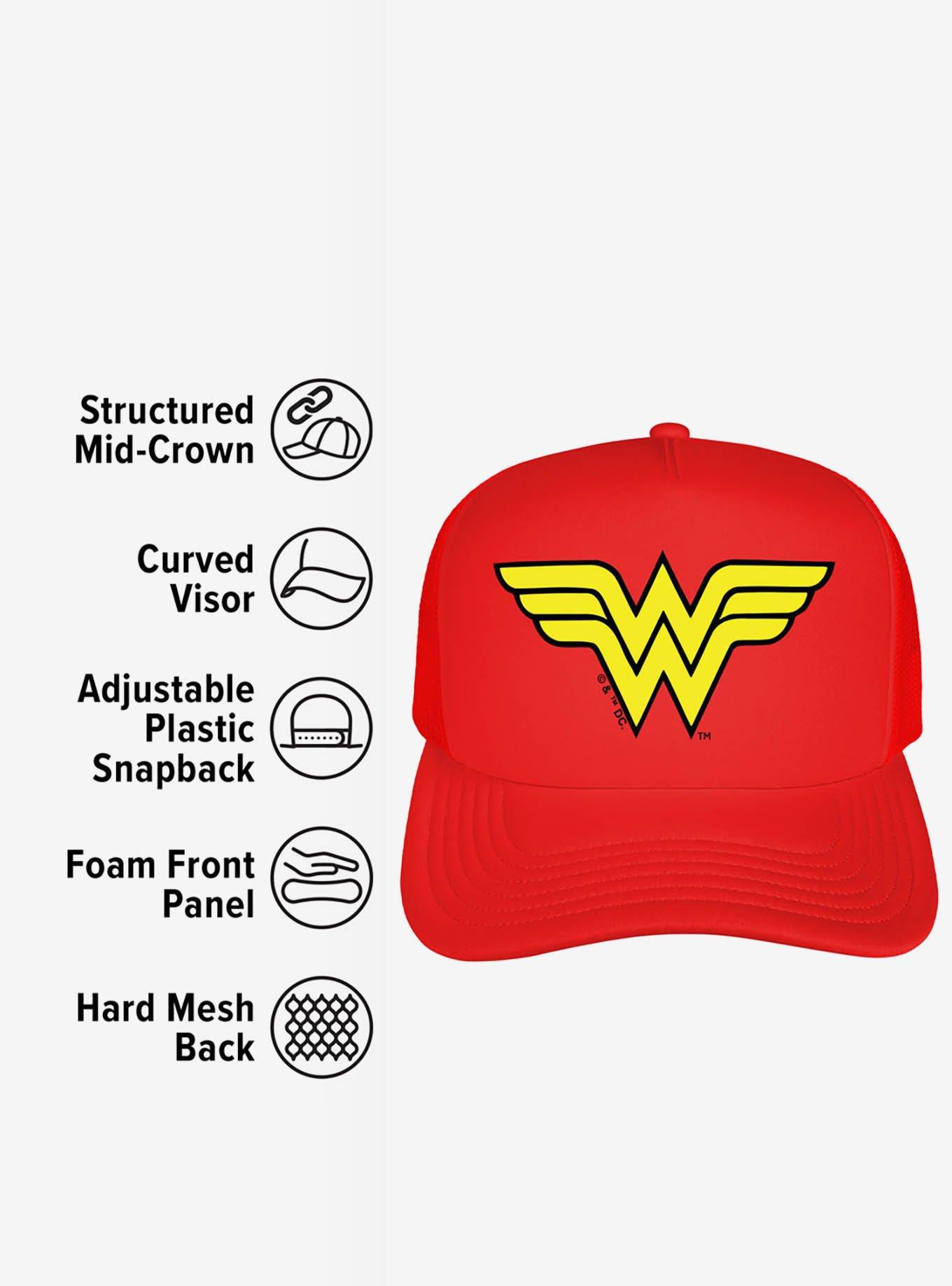 Wonder Woman Classic Logo Foam Trucker Hat, , alternate