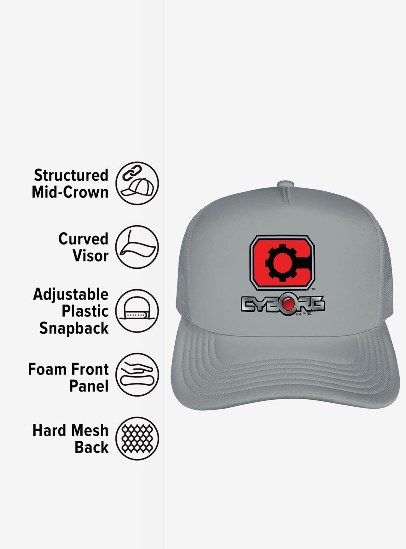 Justice League Cyborg Logo Foam Trucker Hat, , alternate