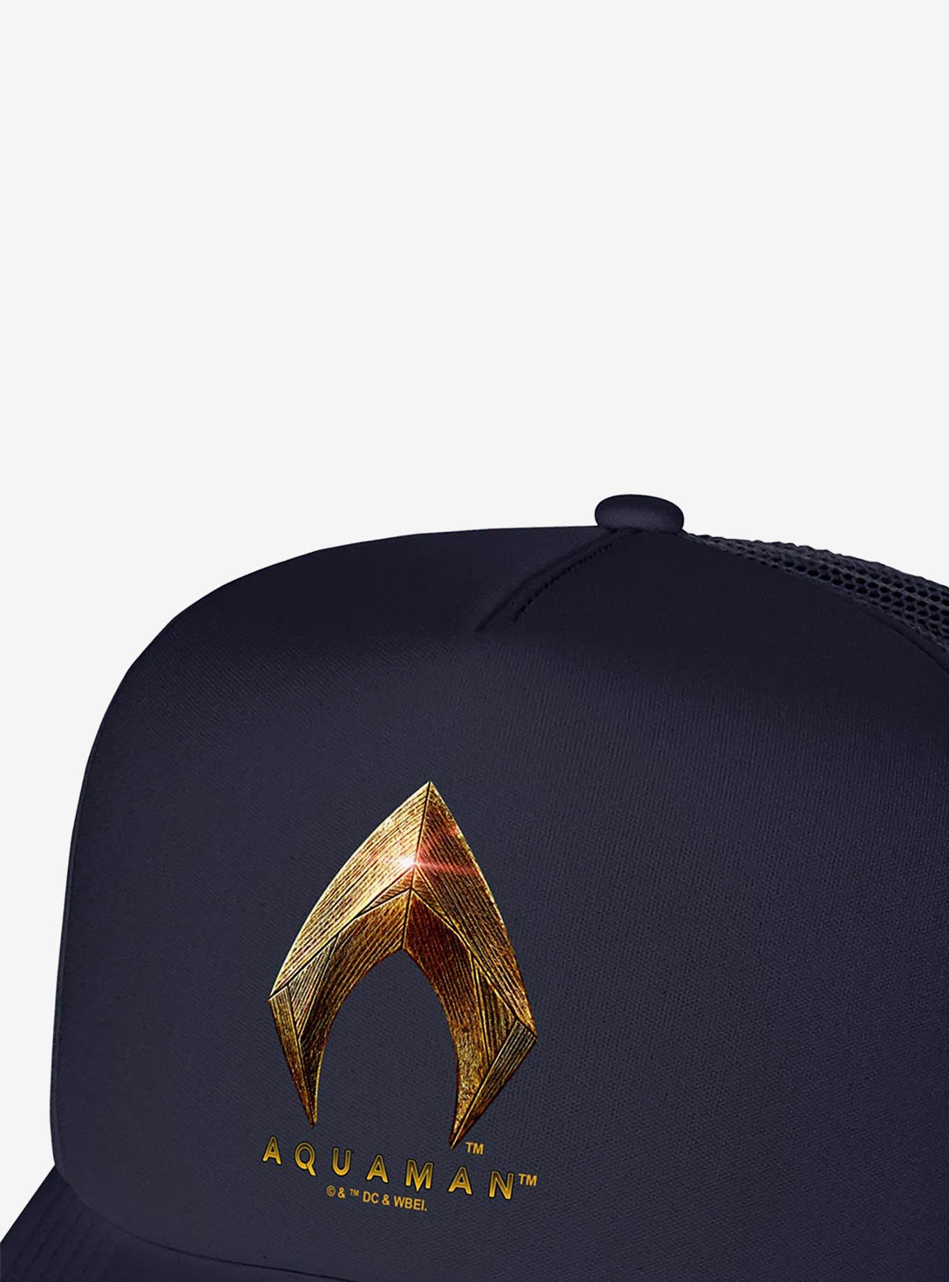 Justice League Aquaman Logo Foam Trucker Hat, , hi-res