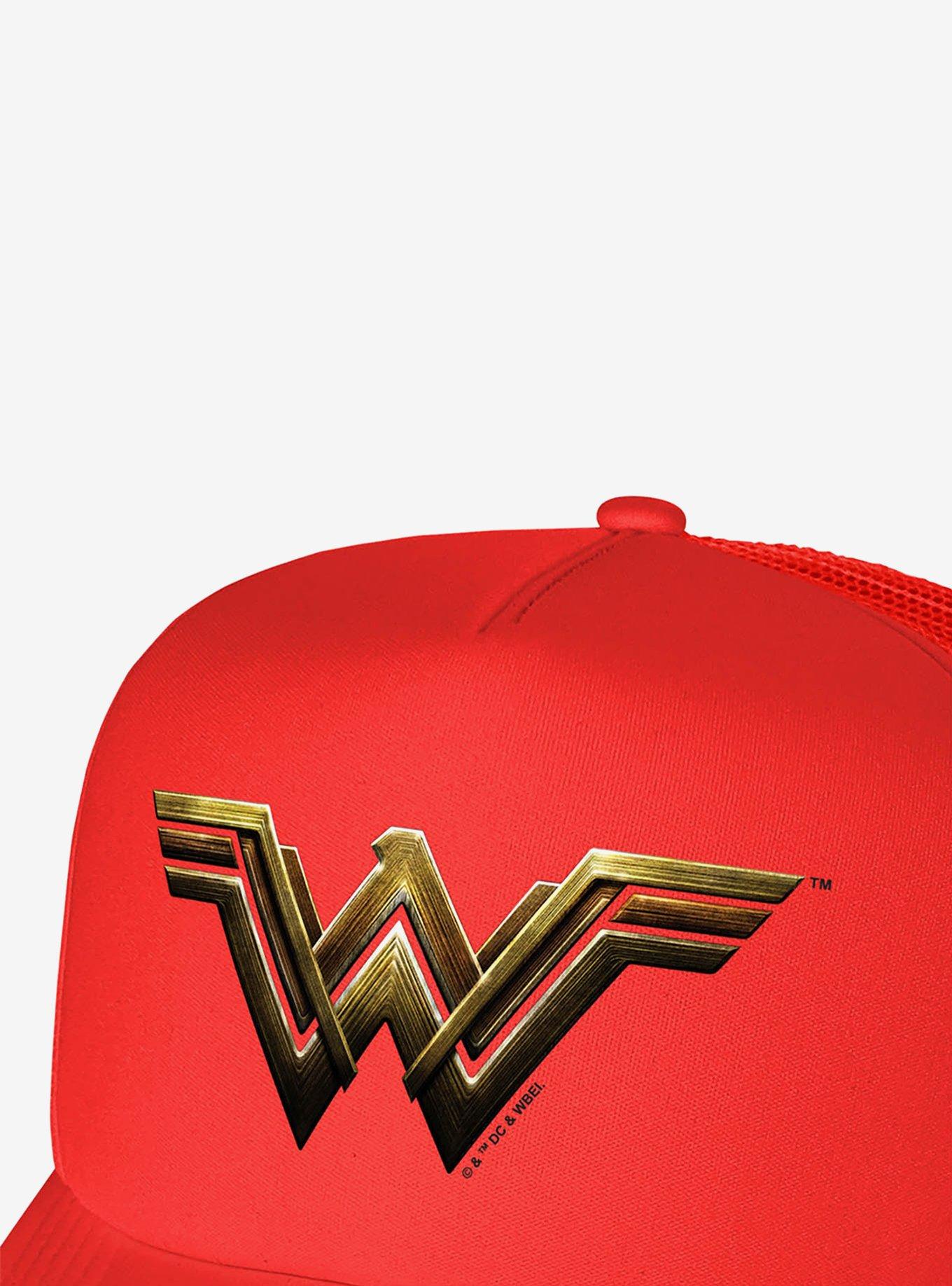 Justice League Wonder Woman Logo Foam Trucker Hat, , hi-res