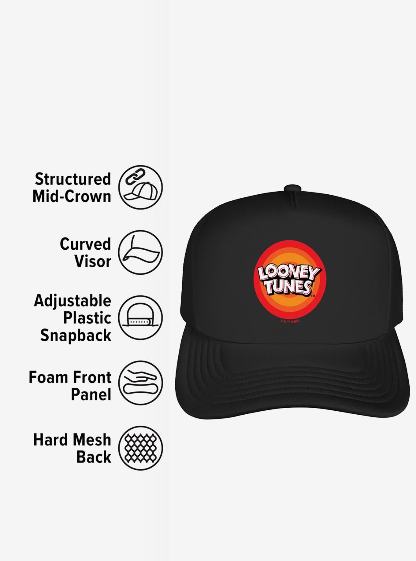 Looney Tunes Circle Logo Foam Trucker Hat, , alternate