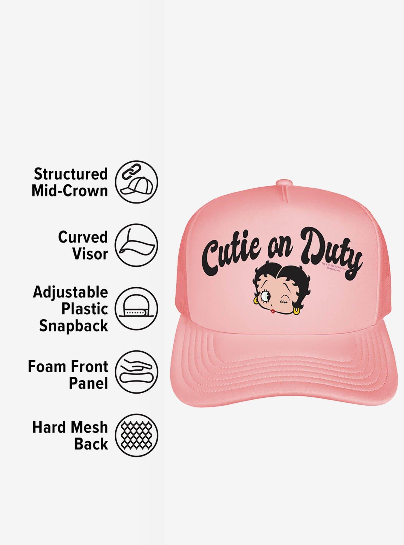 Betty Boop Cutie On Duty Foam Trucker Hat, , alternate