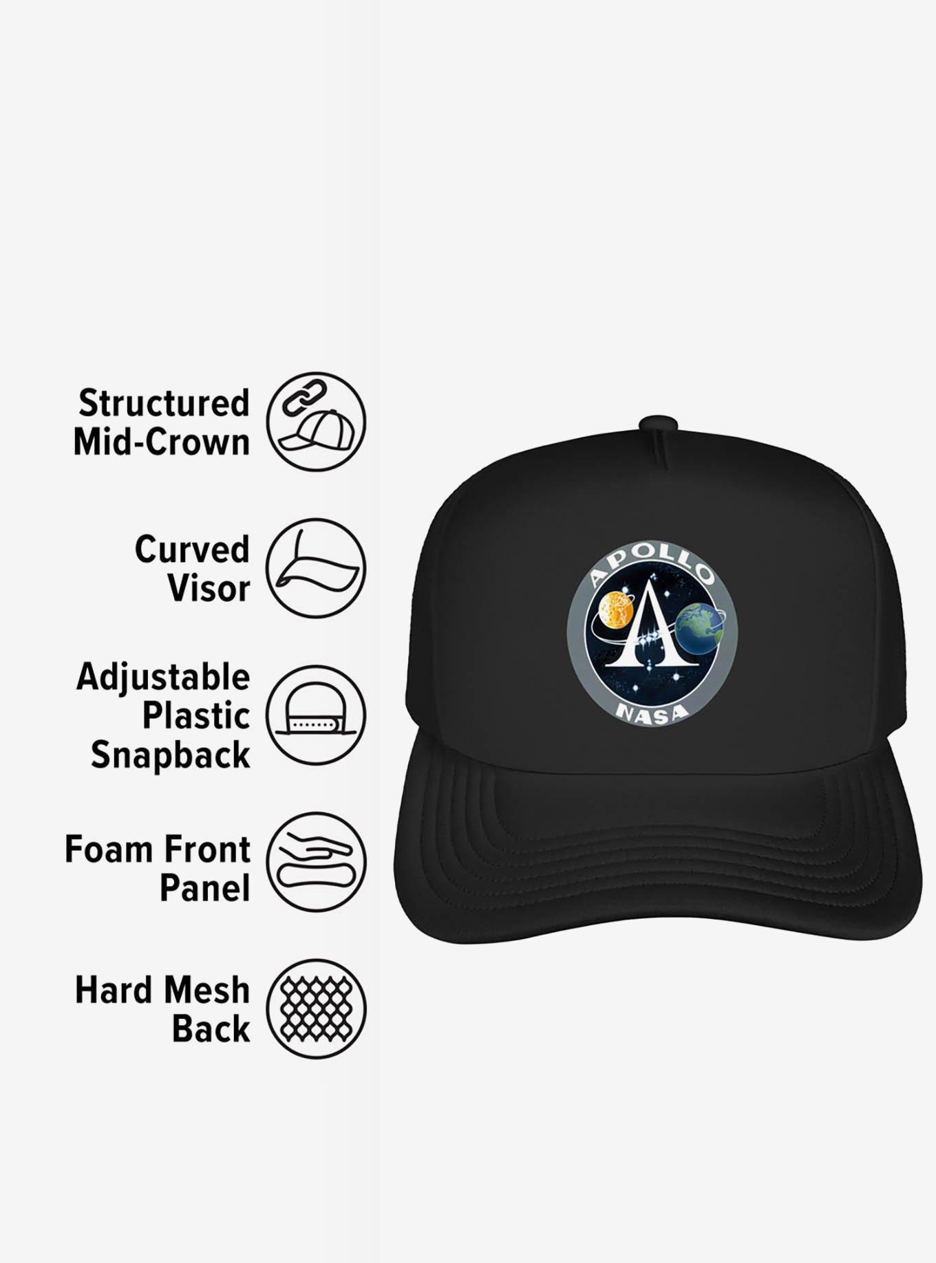 NASA Apollo Space Program Patch Foam Trucker Hat, , alternate